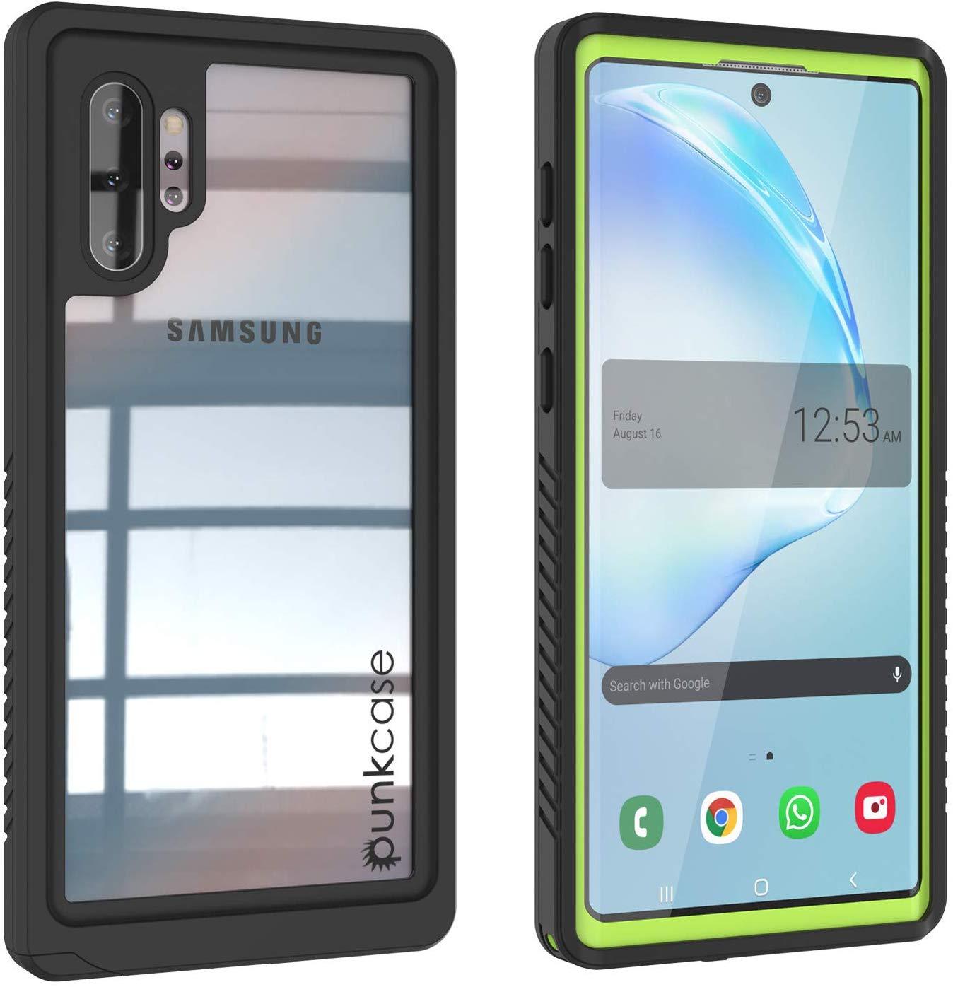 Galaxy Note 10+ Plus Case, Punkcase [Extreme Series] Armor Cover W/ Built In Screen Protector [Light Green]