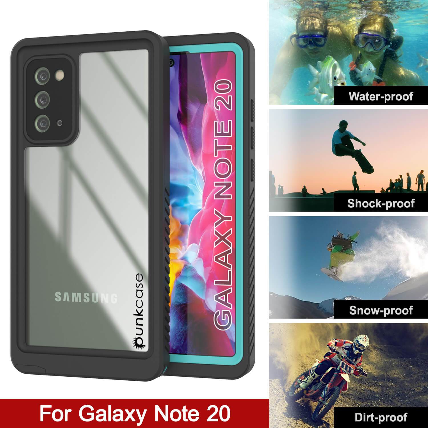 Galaxy Note 20 Case, Punkcase [Extreme Series] Armor Cover W/ Built In Screen Protector [Teal]