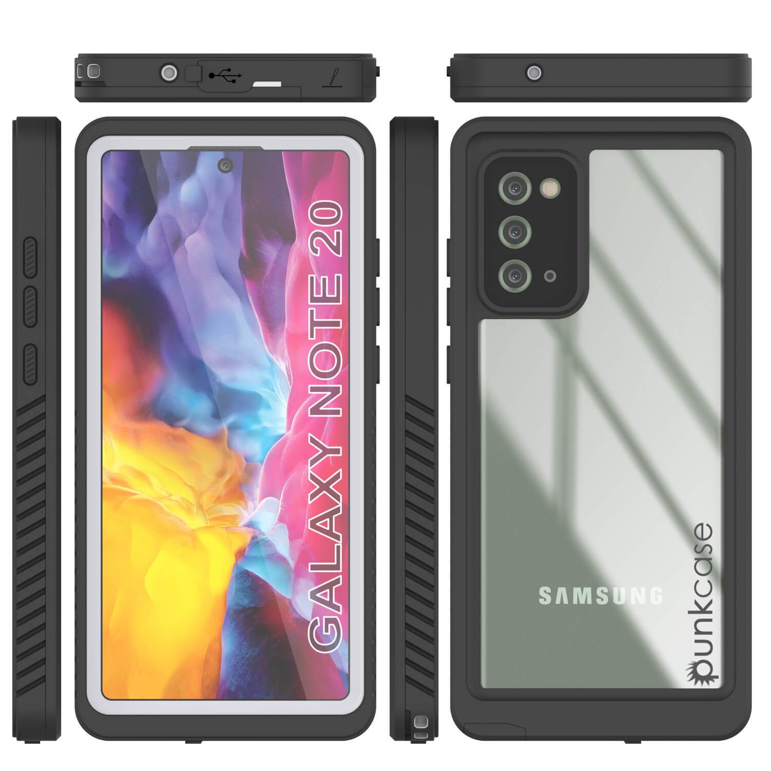 Galaxy Note 20 Case, Punkcase [Extreme Series] Armor Cover W/ Built In Screen Protector [White]
