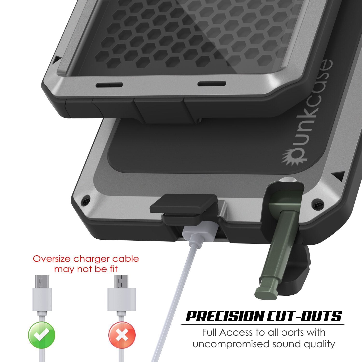 Galaxy Note 20 Ultra  Case, PUNKcase Metallic Silver Shockproof  Slim Metal Armor Case [Silver]