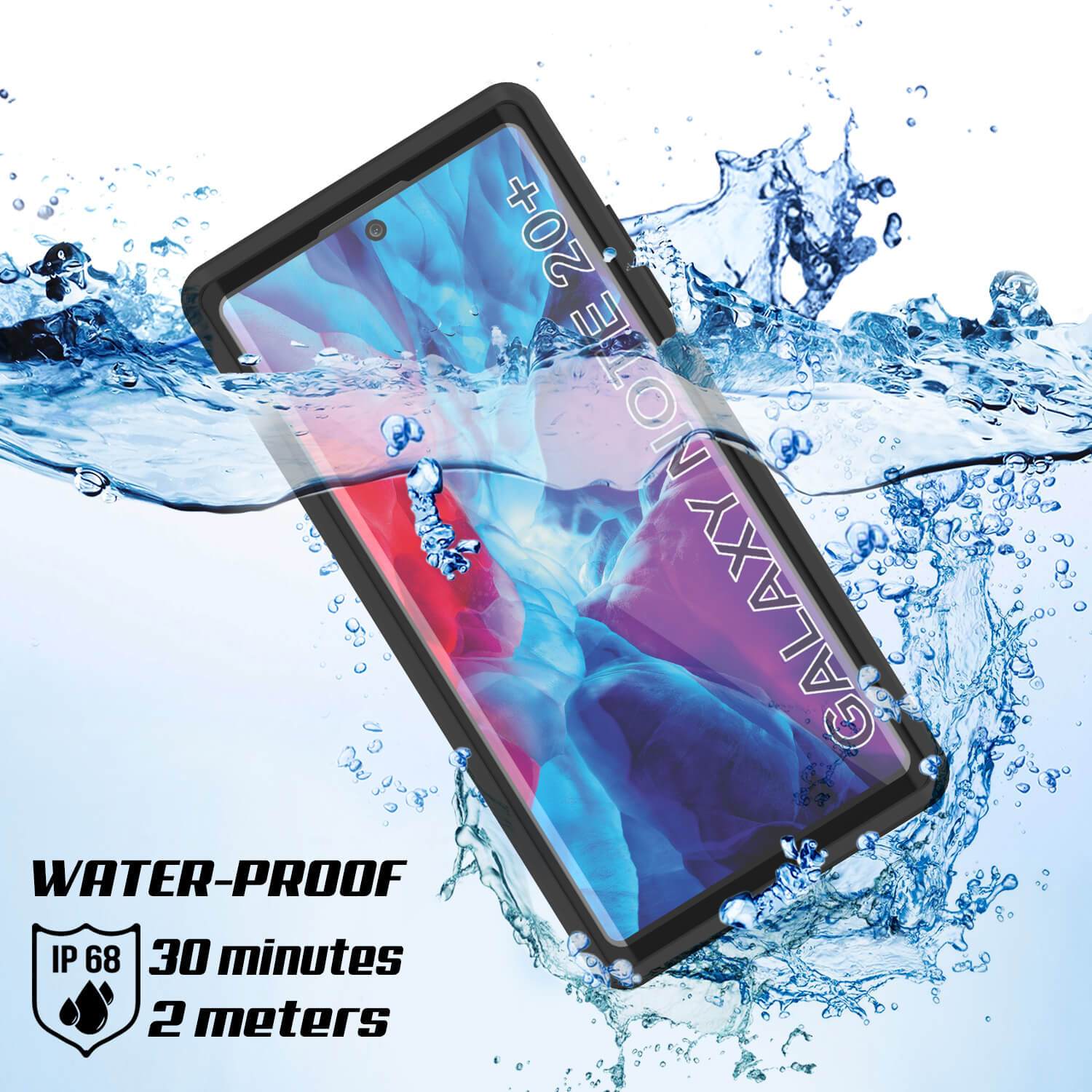 Galaxy Note 20 Ultra Waterproof Case, Punkcase Studstar Black Thin Armor Cover