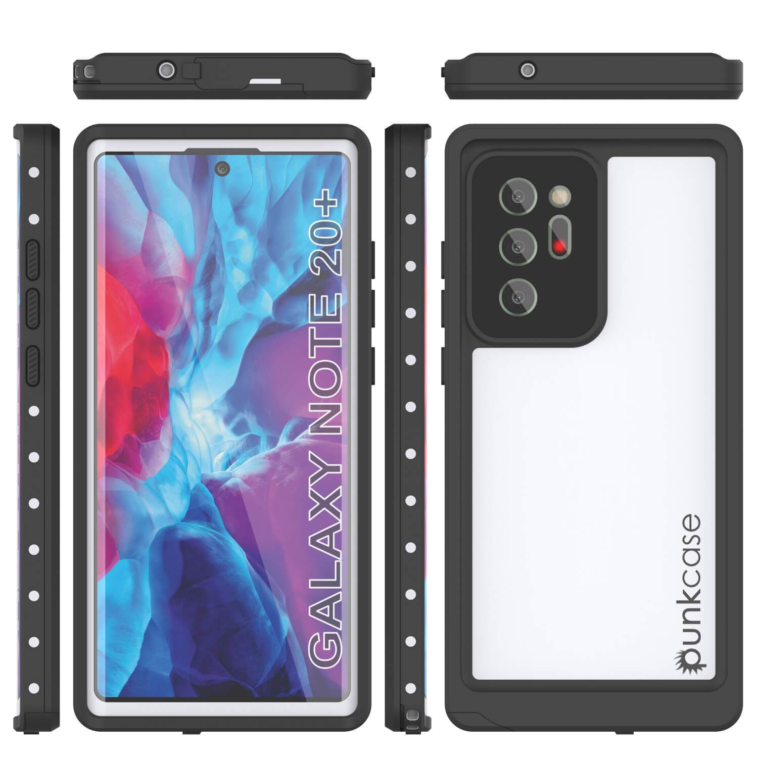 Galaxy Note 20 Ultra Waterproof Case, Punkcase Studstar White Thin Armor Cover