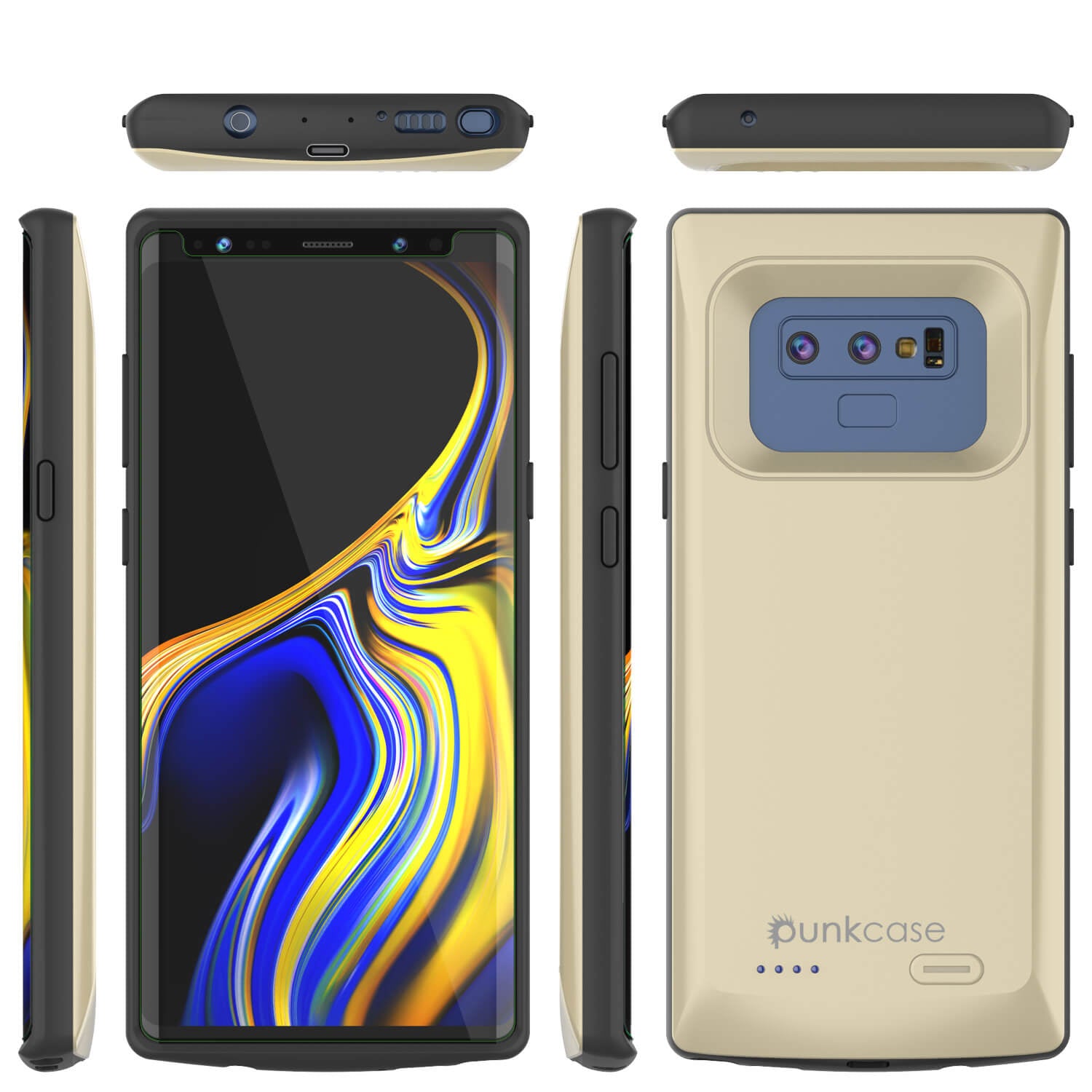 Galaxy Note 9 5000mAH Battery Charger W/ USB Port Slim Case [Gold]
