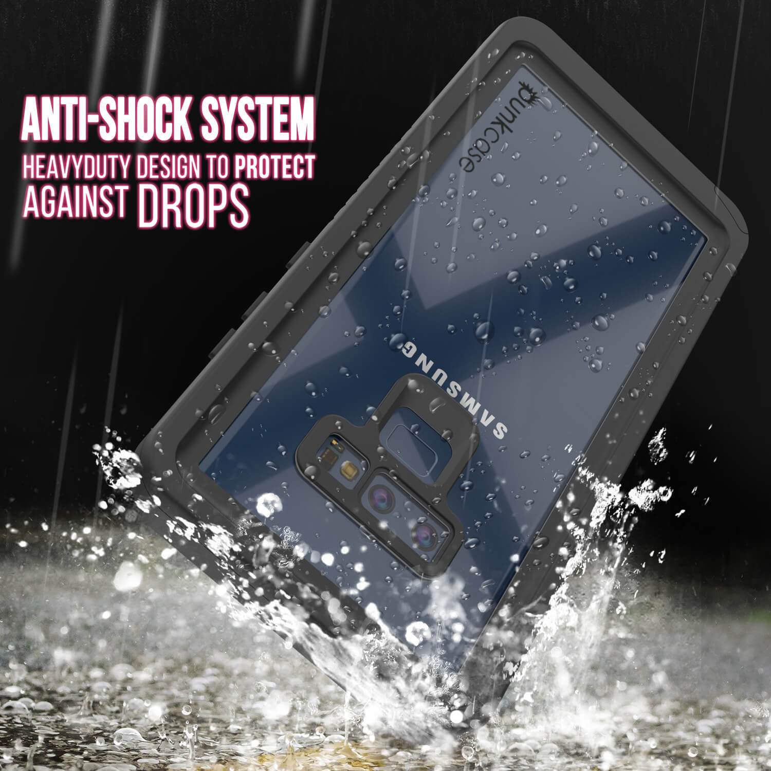 Galaxy Note 9 Case, Punkcase [Extreme Series] Armor Cover W/ Built In Screen Protector [Pink]