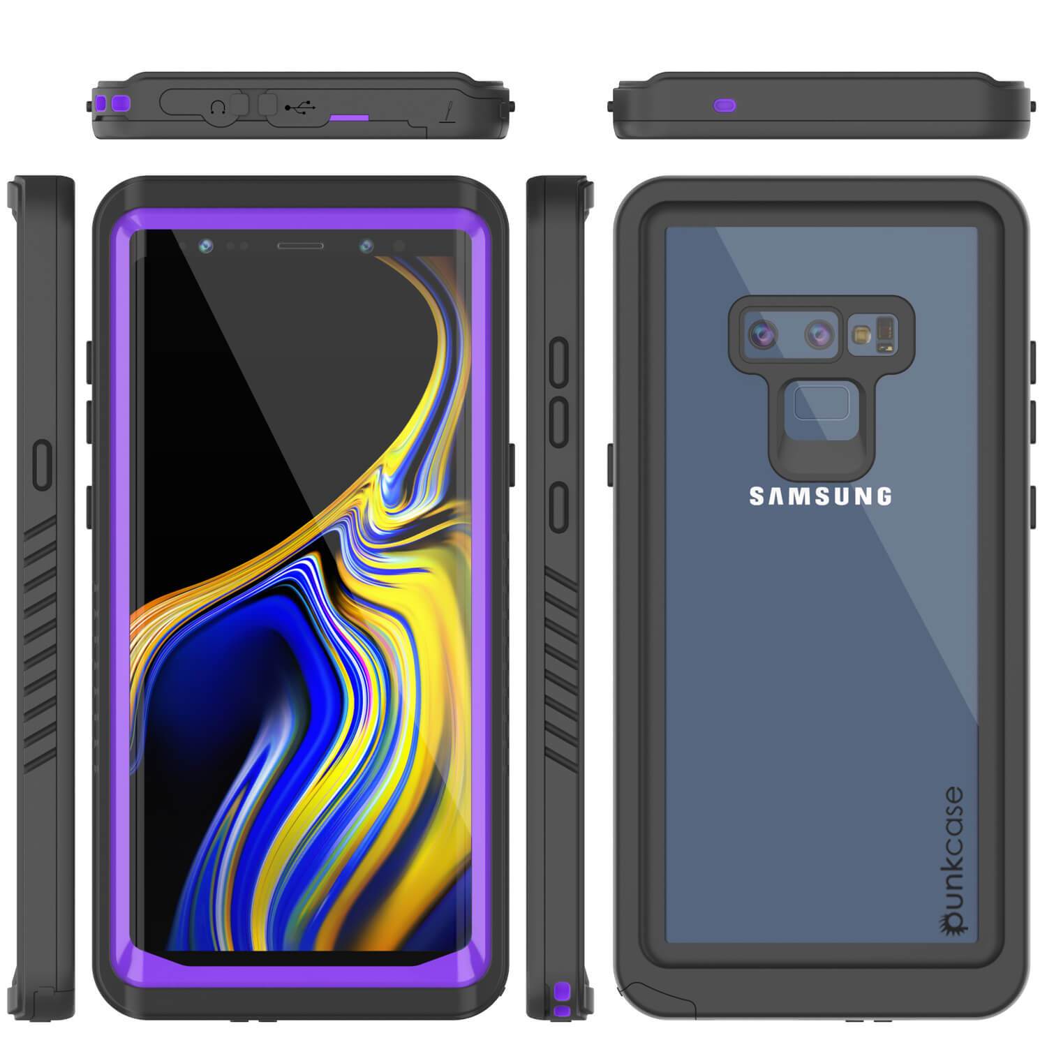 Galaxy Note 9 Case, Punkcase [Extreme Series] Armor Cover W/ Built In Screen Protector [Purple]