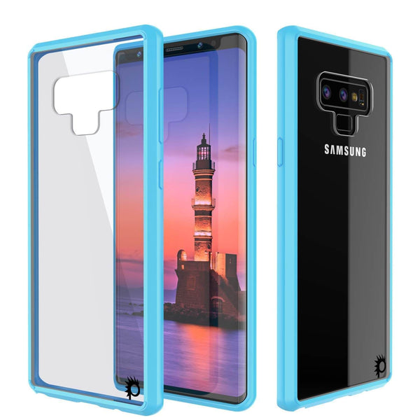 Galaxy Note 9 Case, PUNKcase [LUCID 2.0 Series] [Slim Fit] Armor Cover W/Integrated Anti-Shock System [Light Blue]