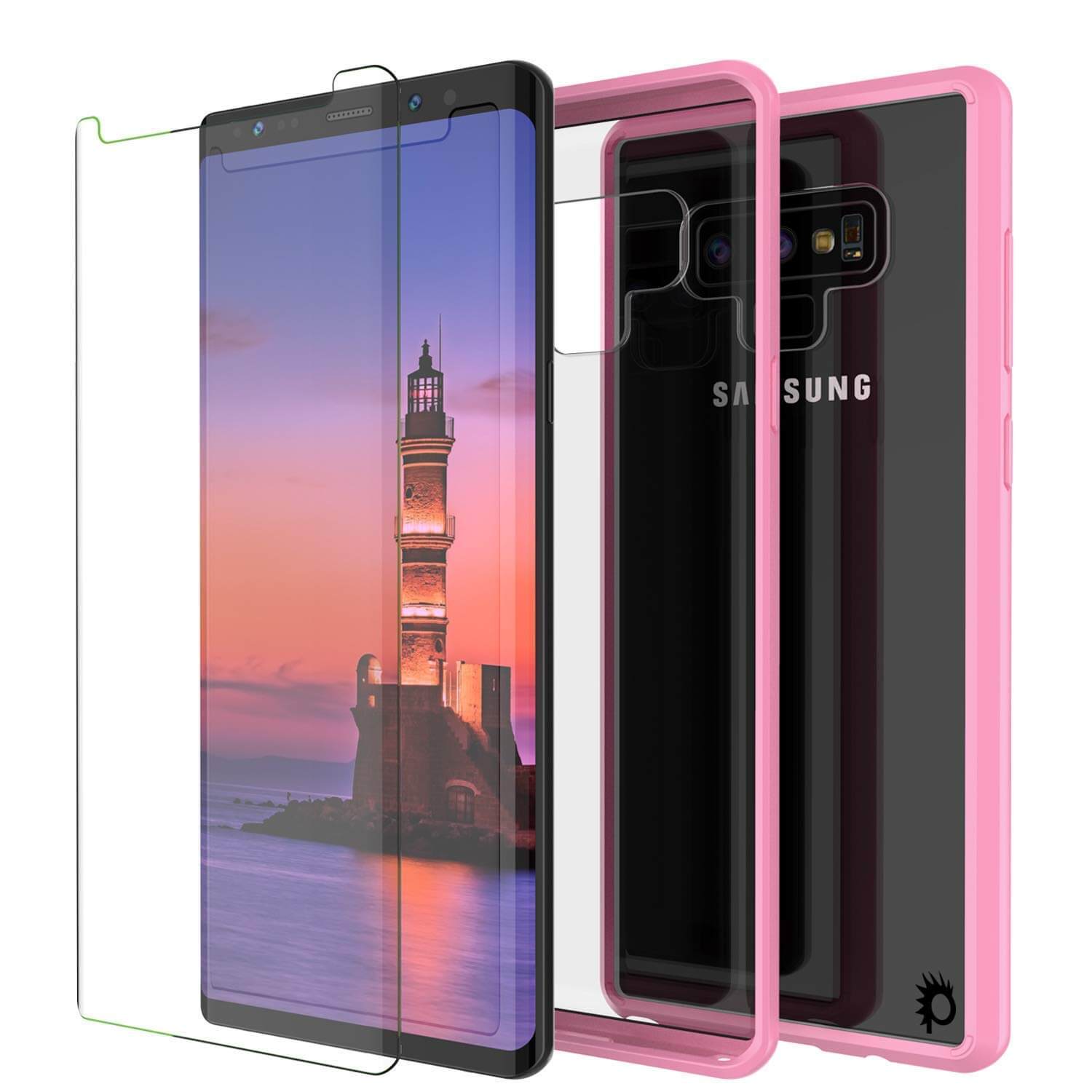 Galaxy Note 9 Case, PUNKcase [LUCID 2.0 Series] [Slim Fit] Armor Cover W/Integrated Anti-Shock System [Pink]