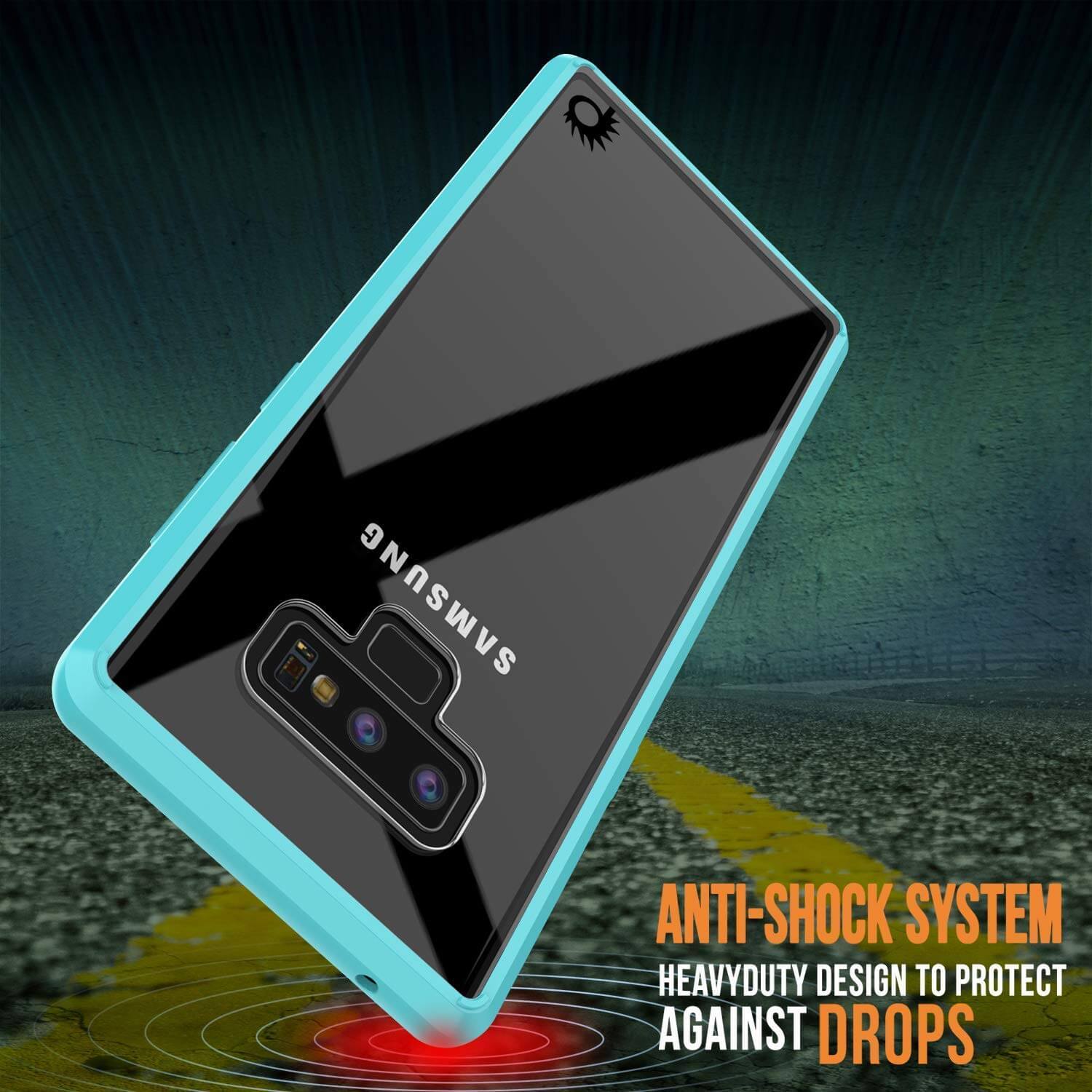 Galaxy Note 9 Case, PUNKcase [LUCID 2.0 Series] [Slim Fit] Armor Cover W/Integrated Anti-Shock System [Teal]