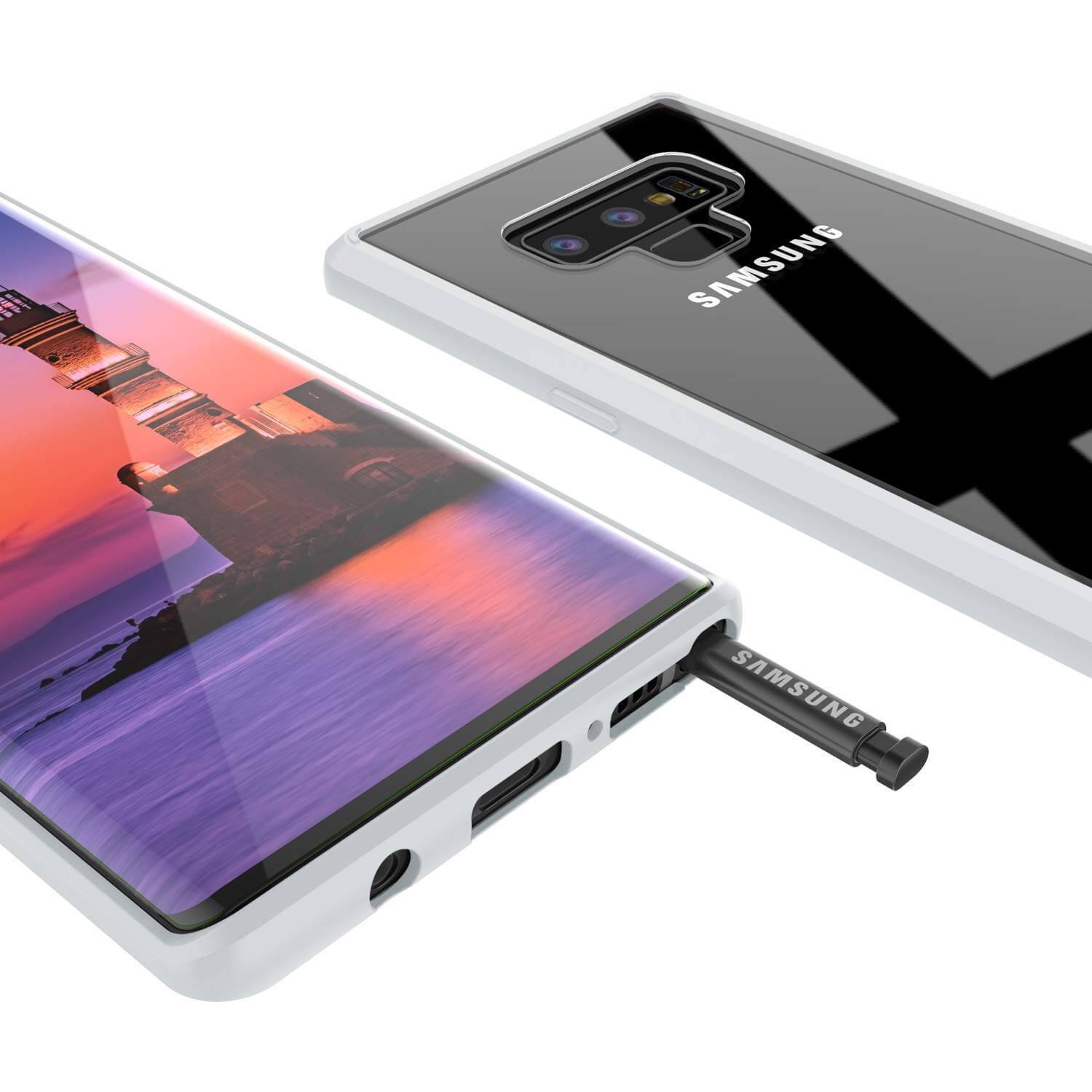 Galaxy Note 9 Case, PUNKcase [LUCID 2.0 Series] [Slim Fit] Armor Cover W/Integrated Anti-Shock System [White]