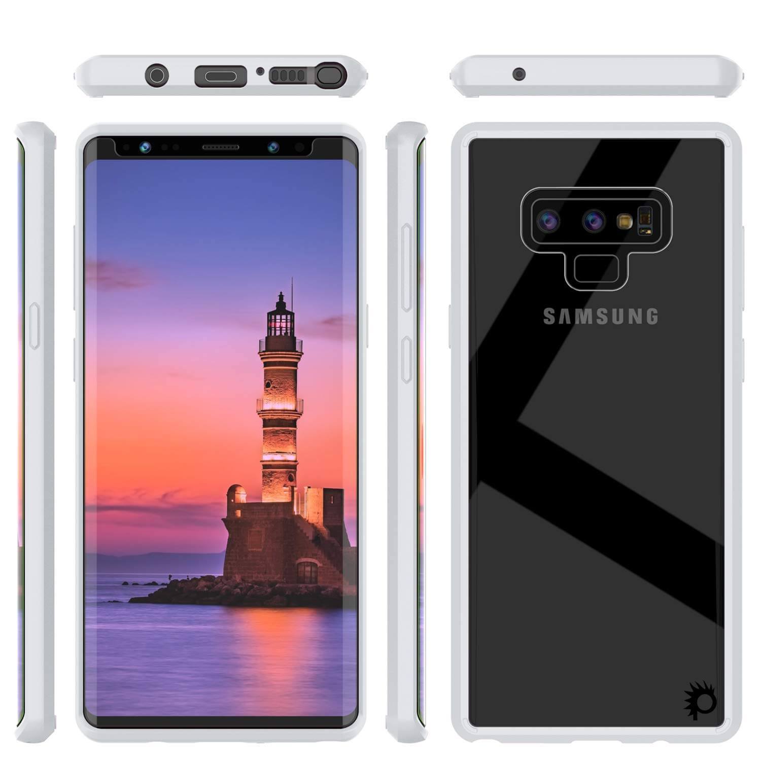 Galaxy Note 9 Case, PUNKcase [LUCID 2.0 Series] [Slim Fit] Armor Cover W/Integrated Anti-Shock System [White]