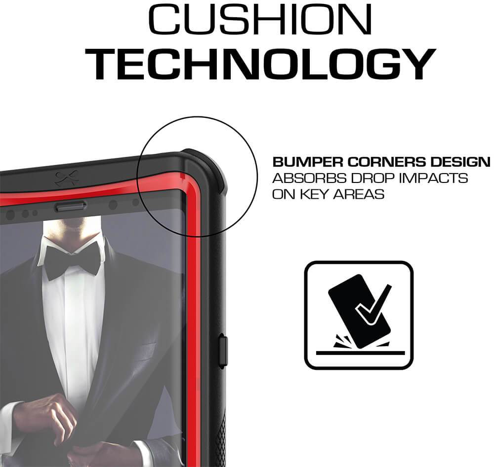 Galaxy Note 9, Ghostek Nautical Waterproof Case Full Body TPU Cover [Shockproof] | Black