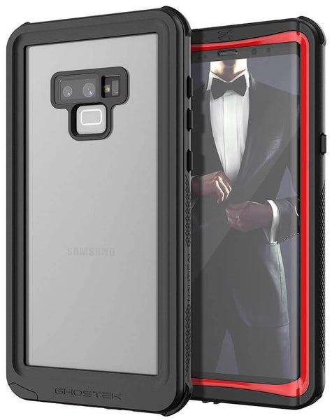 Galaxy Note 9, Ghostek Nautical Waterproof Case Full Body TPU Cover [Shockproof] | Red
