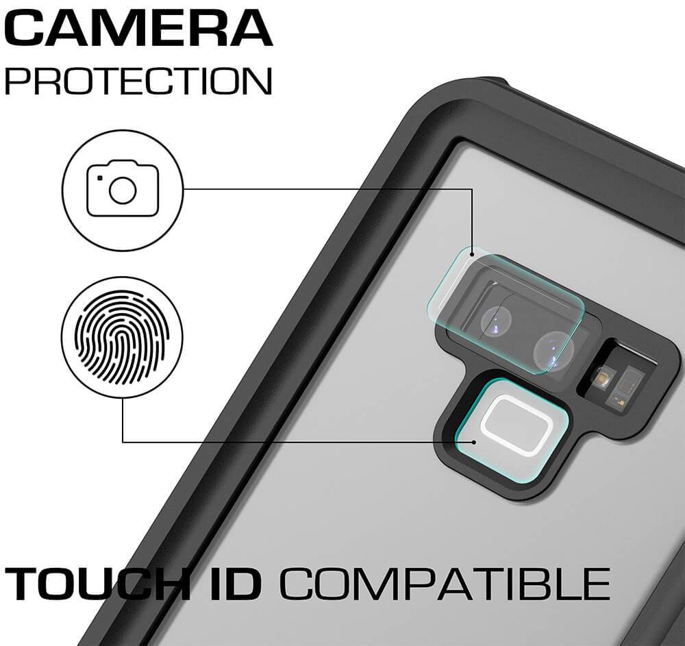 Galaxy Note 9, Ghostek Nautical Waterproof Case Full Body TPU Cover [Shockproof] | Red