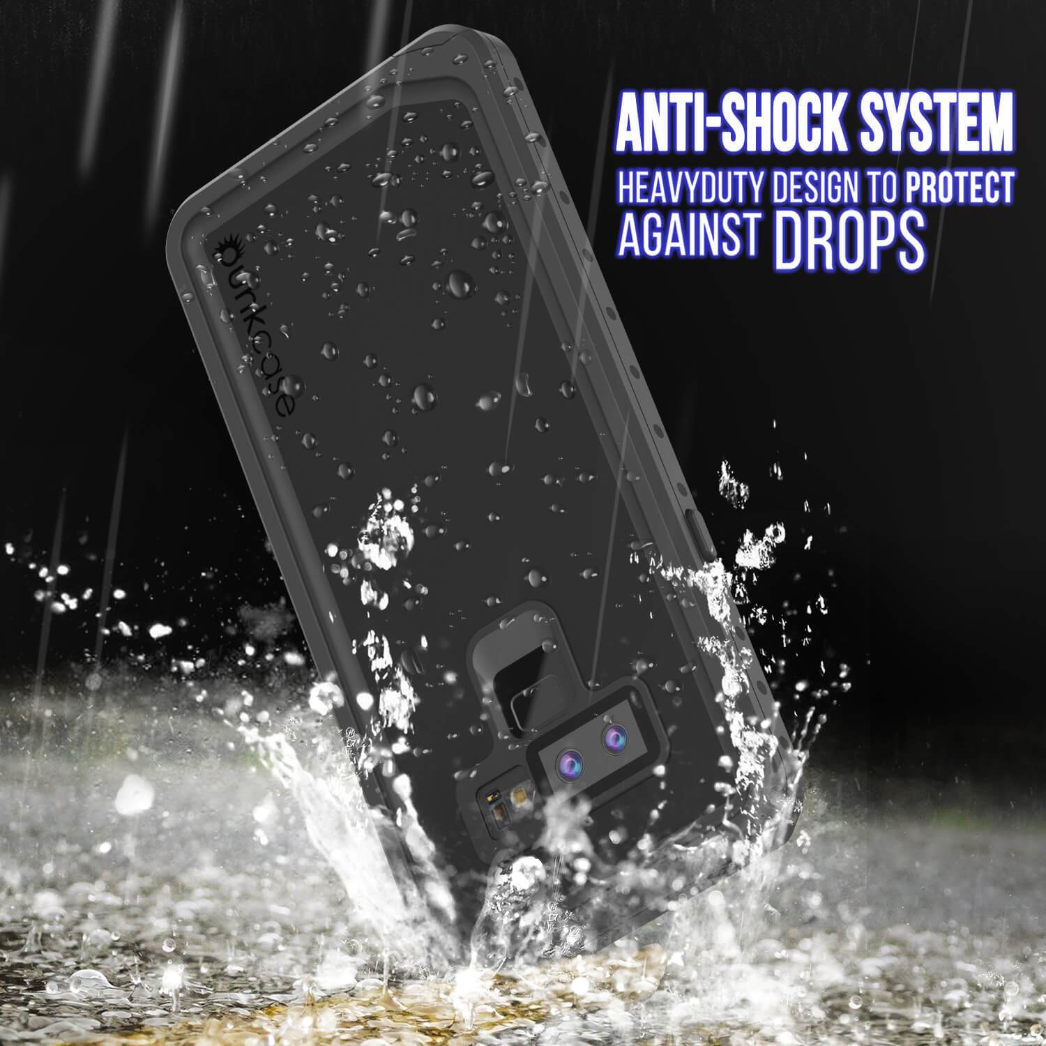 Galaxy Note 9 Waterproof Case PunkCase StudStar Black