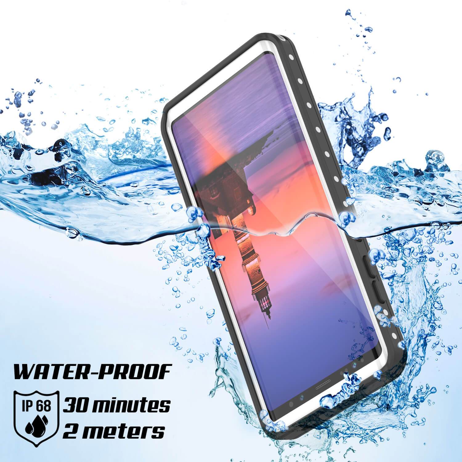 Galaxy Note 9 Waterproof Case, PunkСase StudStar White