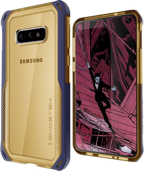 Galaxy S10e Clear Protective Case | Cloak 4 Series [Blue/Gold]