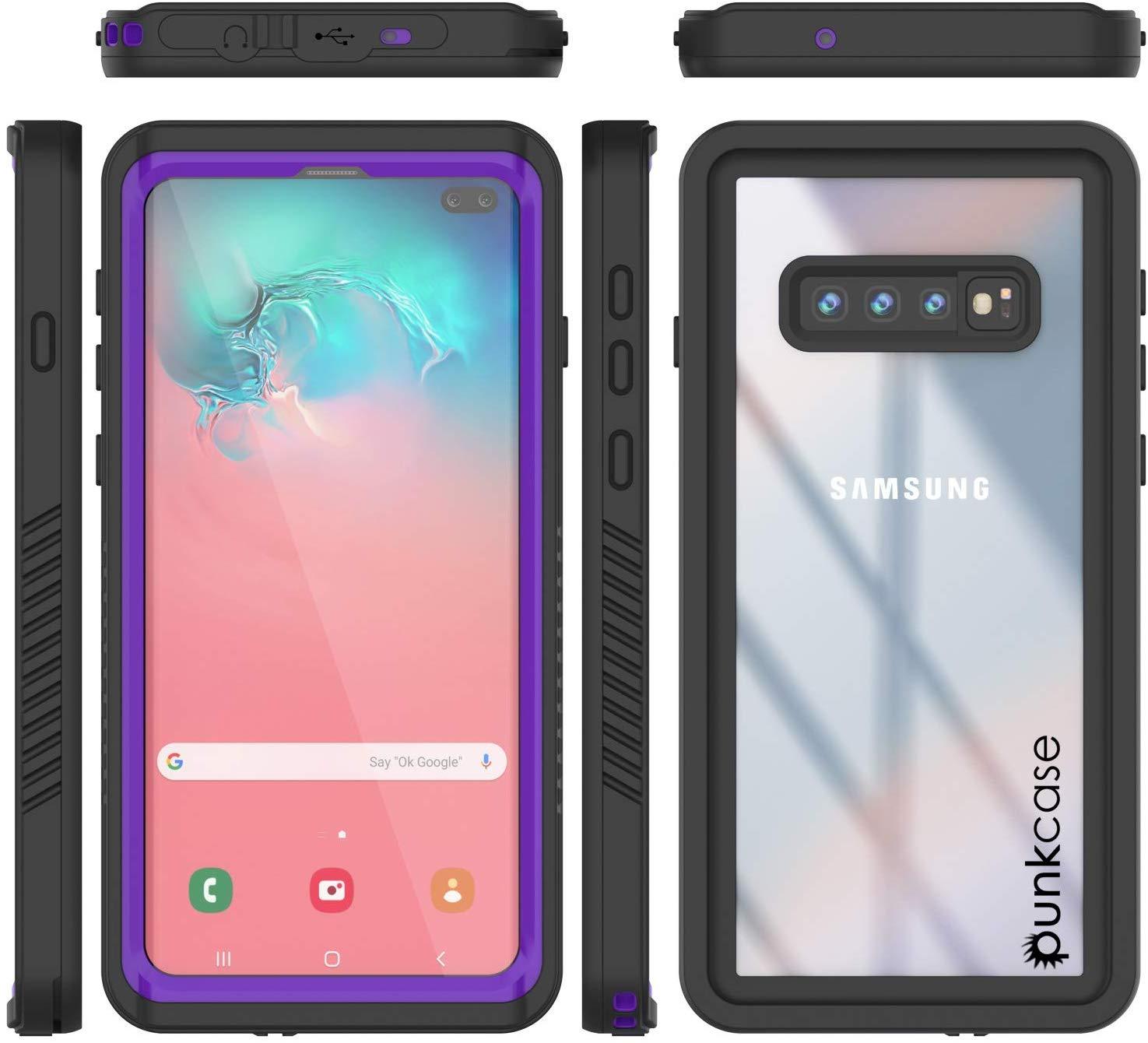 Galaxy S10e Water/Shockproof Slim Screen Protector Case [Purple]