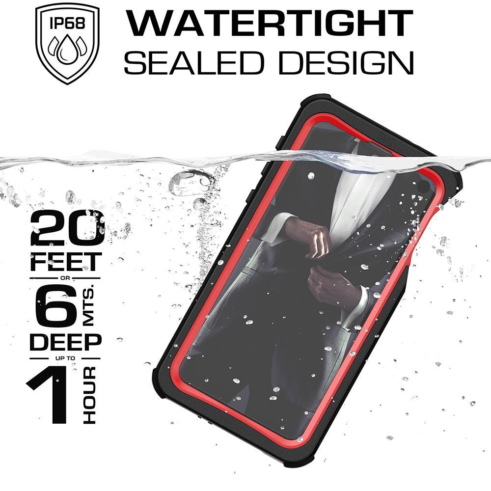 Galaxy S10e Rugged Waterproof Case | Nautical 2 Series [Red]