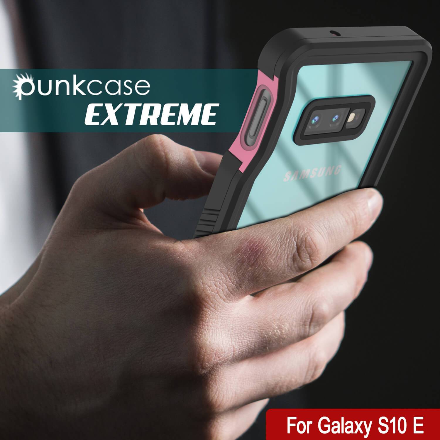 Galaxy S10 Water/Shock/Snowproof Slim Screen Protector Case [Pink]