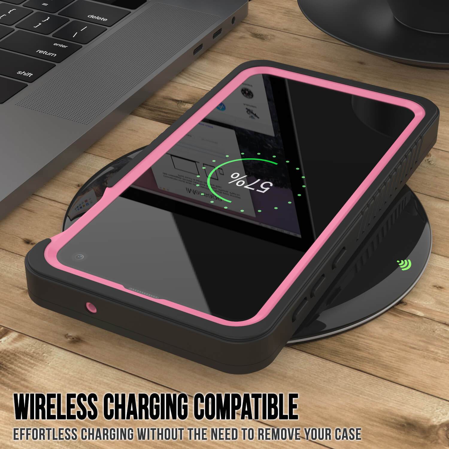 Galaxy S10 Water/Shock/Snowproof Slim Screen Protector Case [Pink]