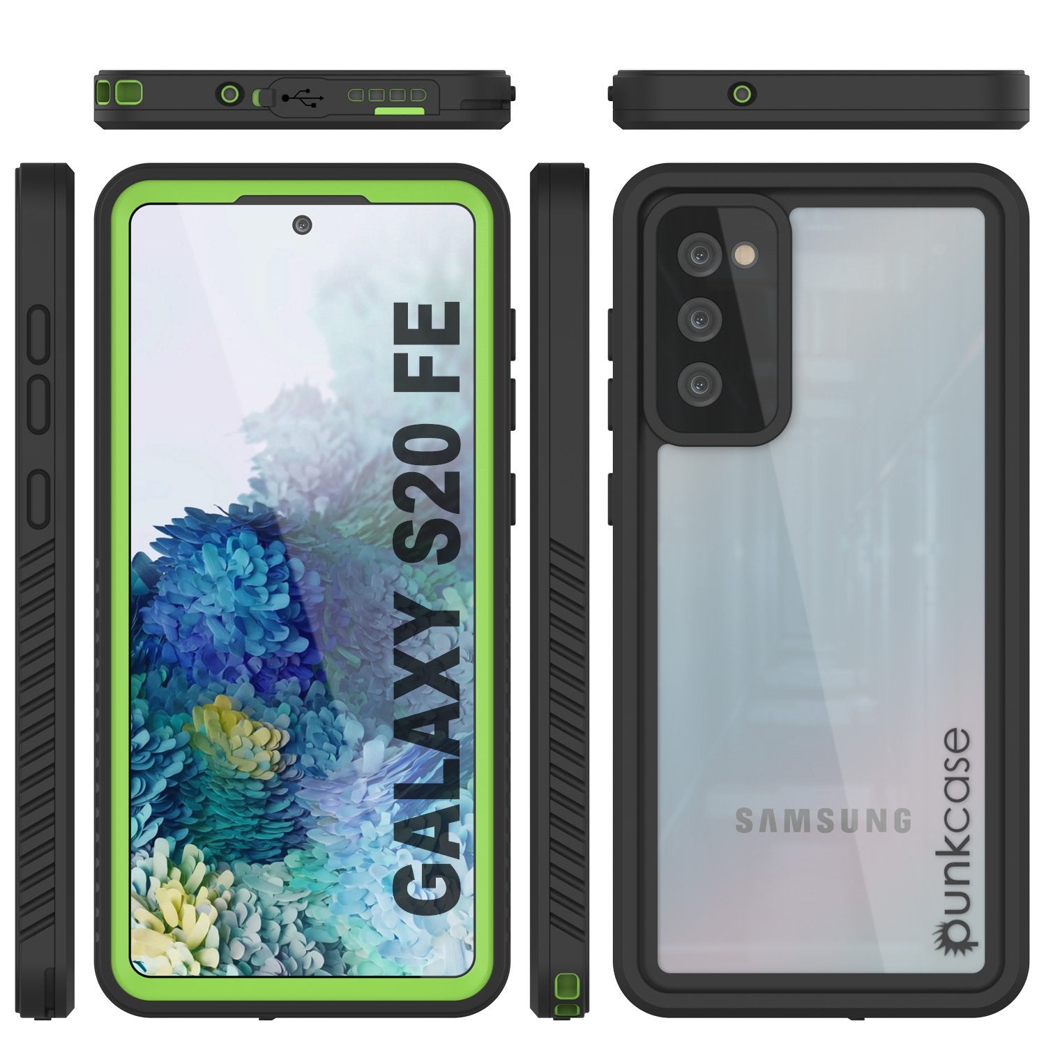 Galaxy S20 FE Water/Shockproof [Extreme Series] Screen Protector Case [Light Green]