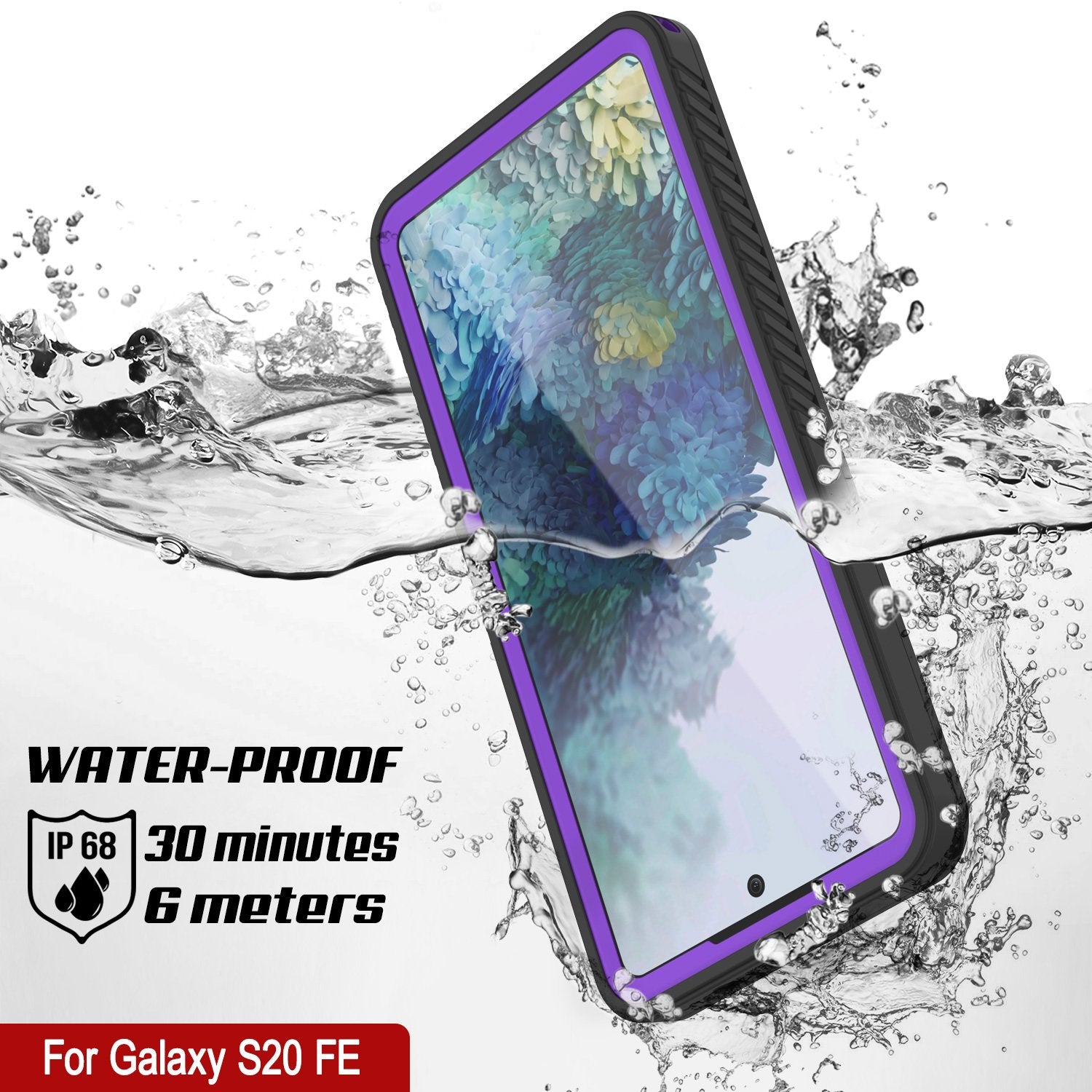 Galaxy S20 FE Water/Shockproof [Extreme Series] Slim Screen Protector Case [Purple]