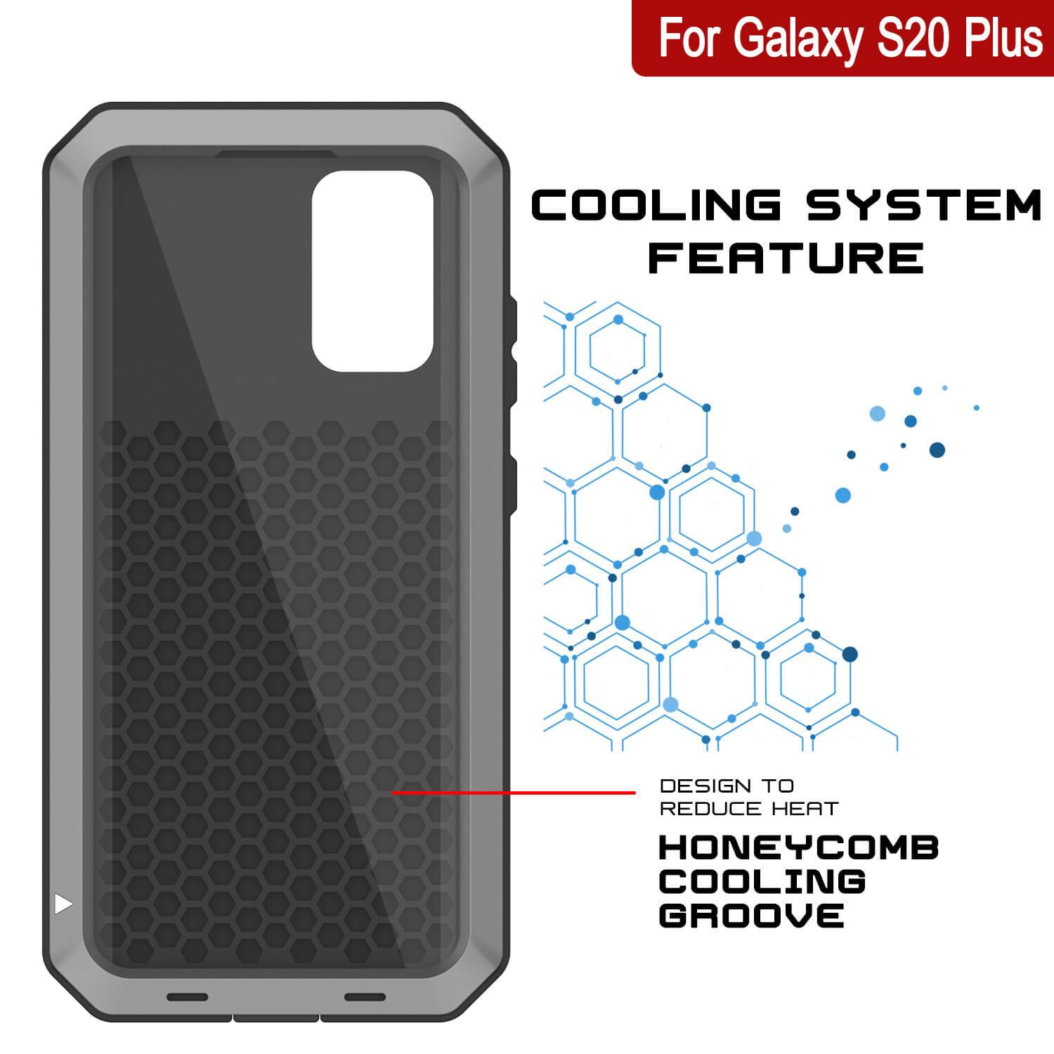 Galaxy s20+ Plus Metal Case, Heavy Duty Military Grade Rugged Armor Cover [Silver]
