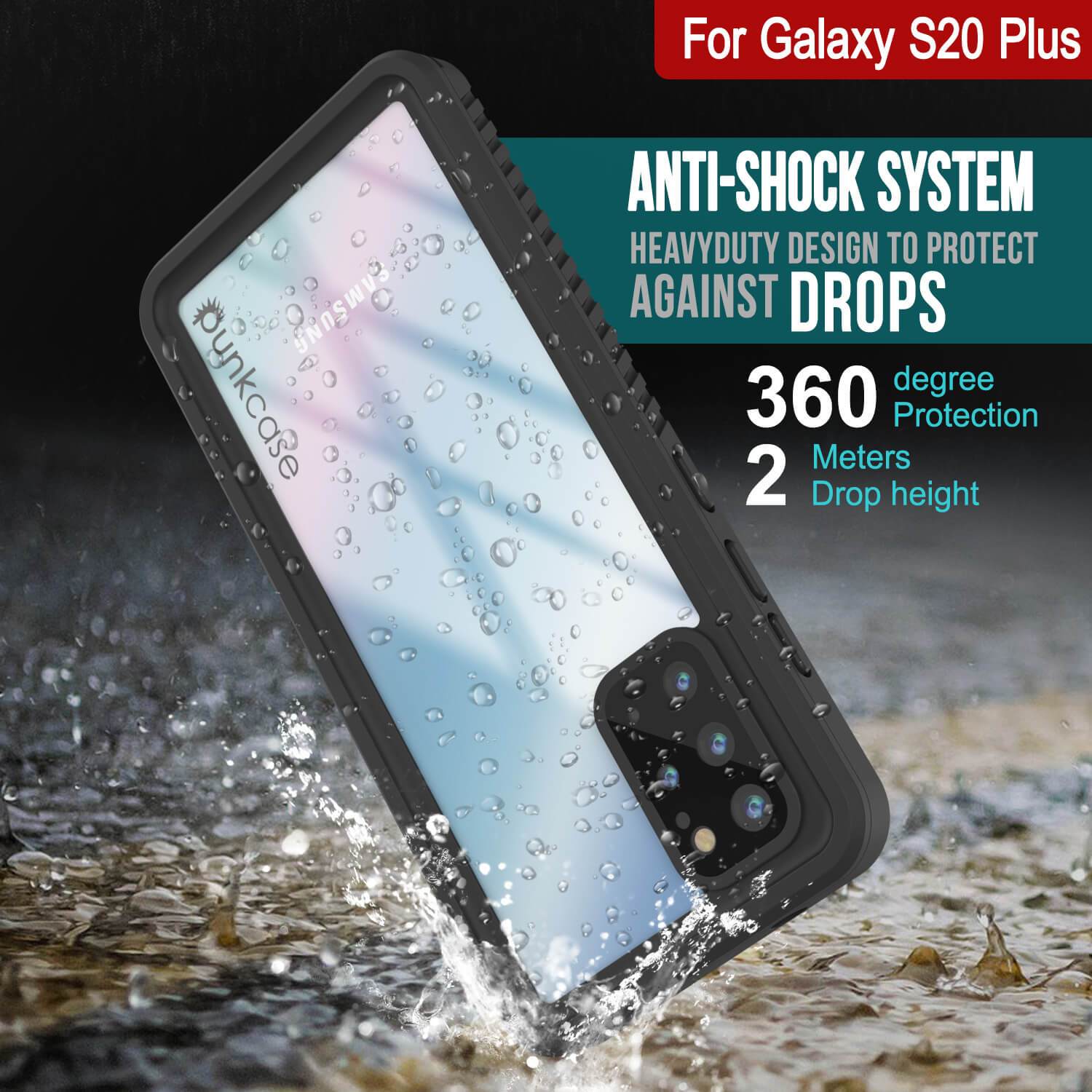 Galaxy S20+ Plus Water/Shockproof [Extreme Series] With Screen Protector Case [Black]
