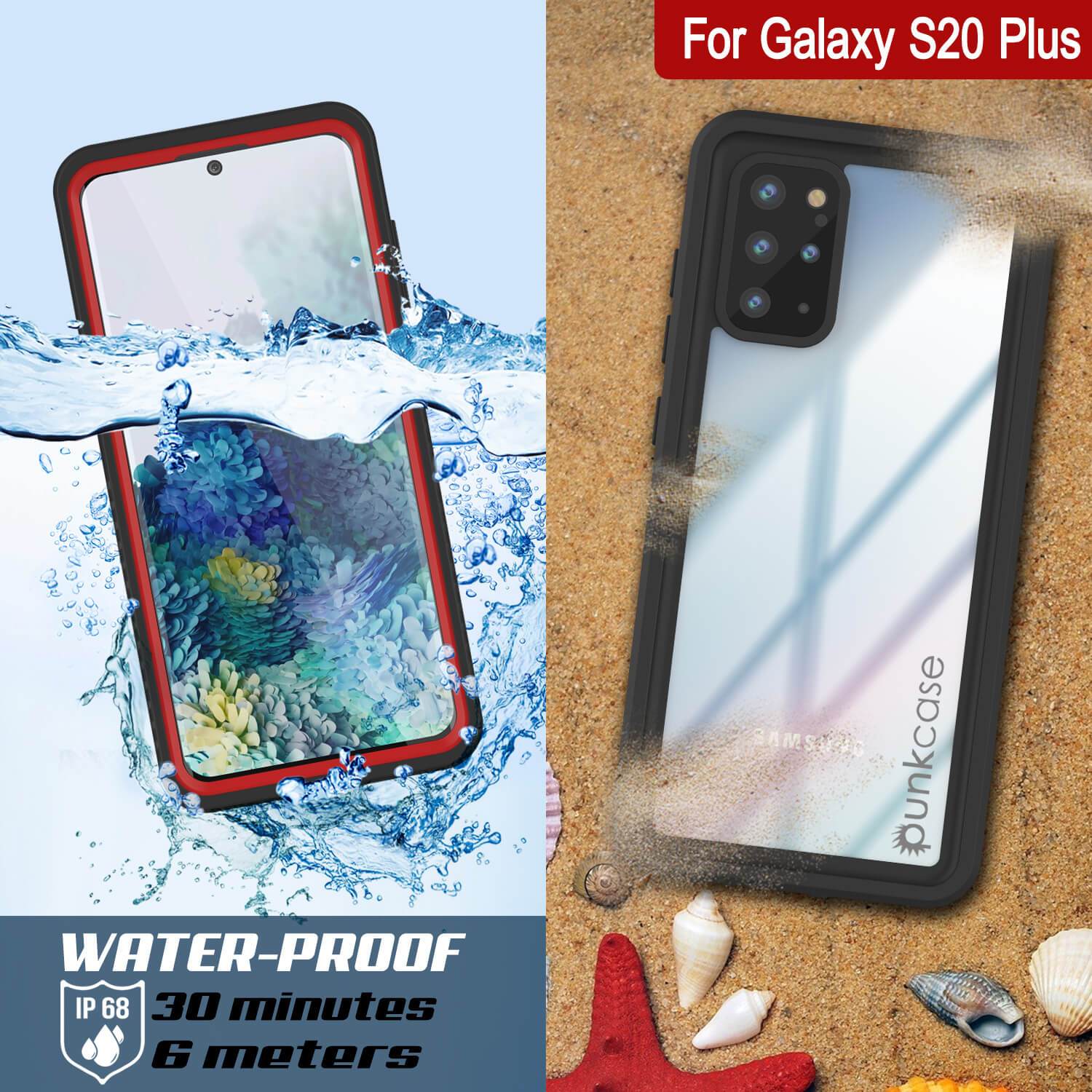 Galaxy S20+ Plus Water/Shock/Snowproof [Extreme Series] Slim Screen Protector Case [Red]