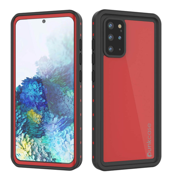 Galaxy S20+ Plus Waterproof Case PunkCase StudStar Red Thin 6.6ft Underwater IP68 Shock/Snow Proof