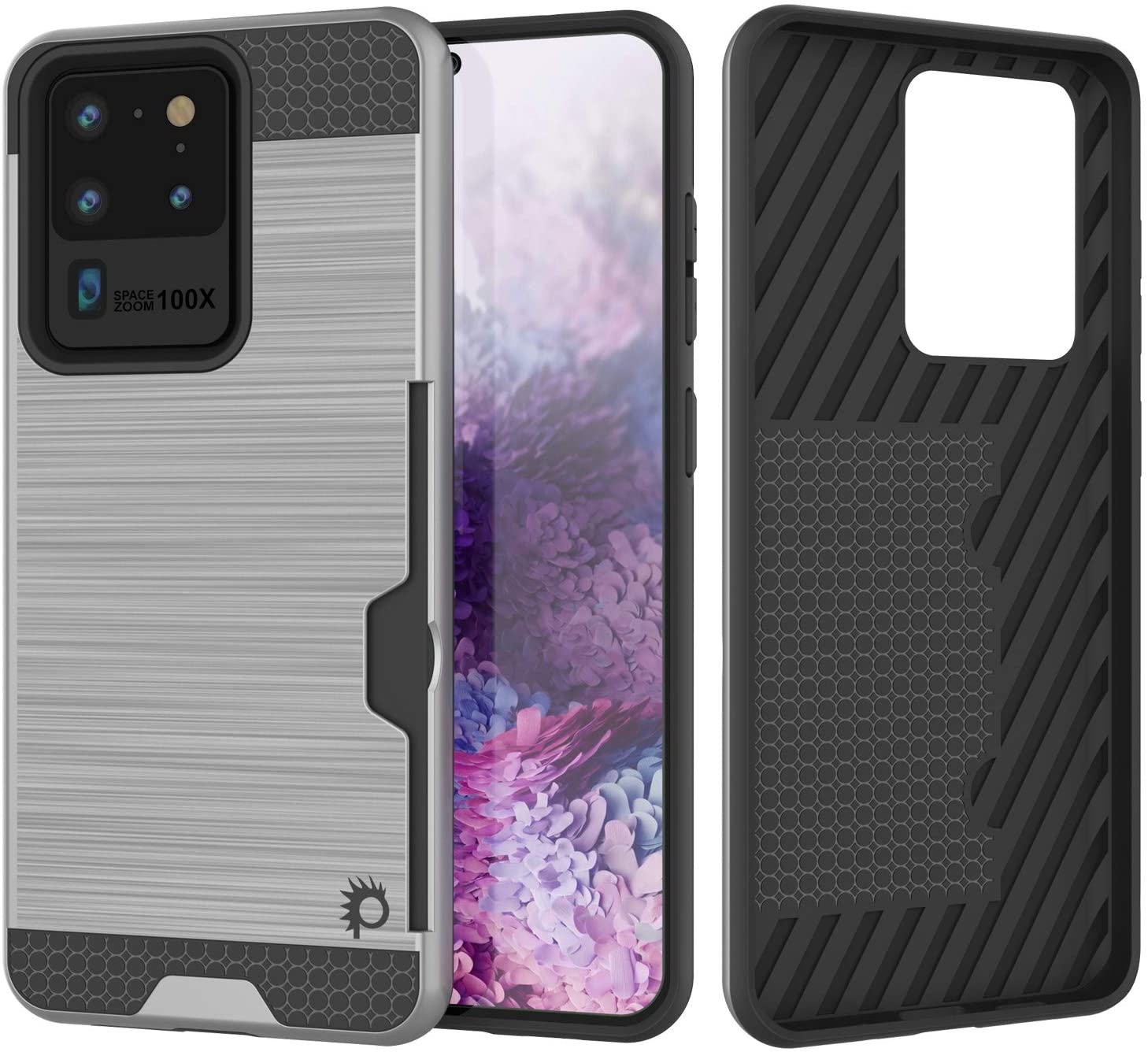 Galaxy S20 Ultra Case, PUNKcase [SLOT Series] [Slim Fit] Dual-Layer Armor Cover w/Integrated Anti-Shock System, Credit Card Slot [Navy]