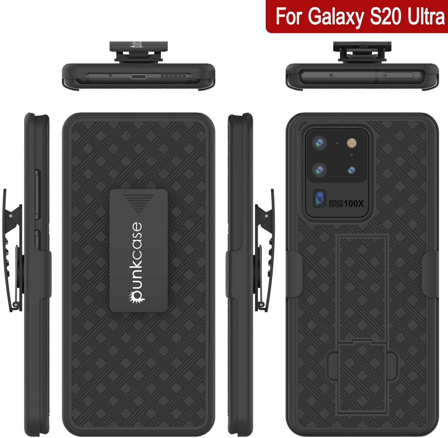 Galaxy S24 Ultra Case, Punkcase Holster Belt Clip With Screen Protector [Light Blue]
