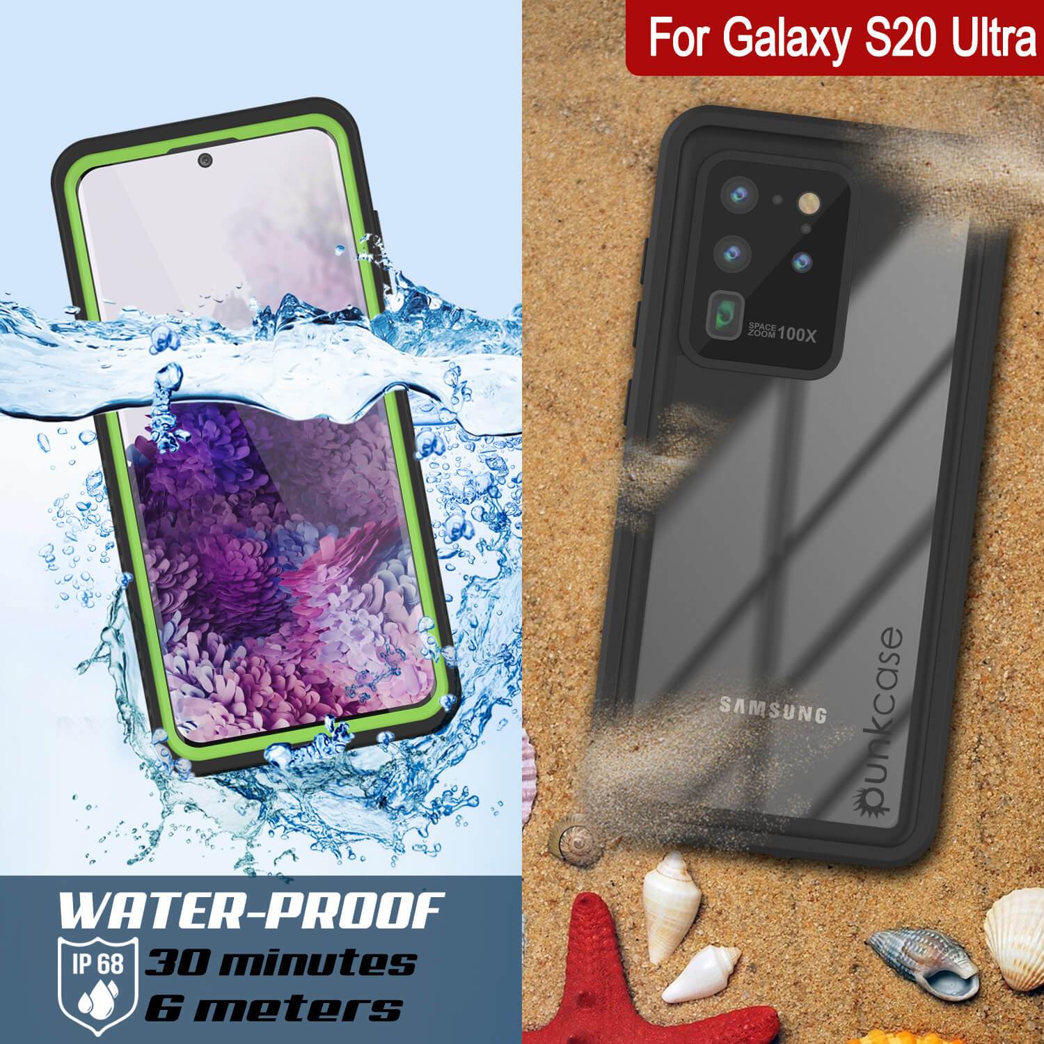 Galaxy S20 Ultra Water/Shockproof [Extreme Series] Screen Protector Case [Light Green]