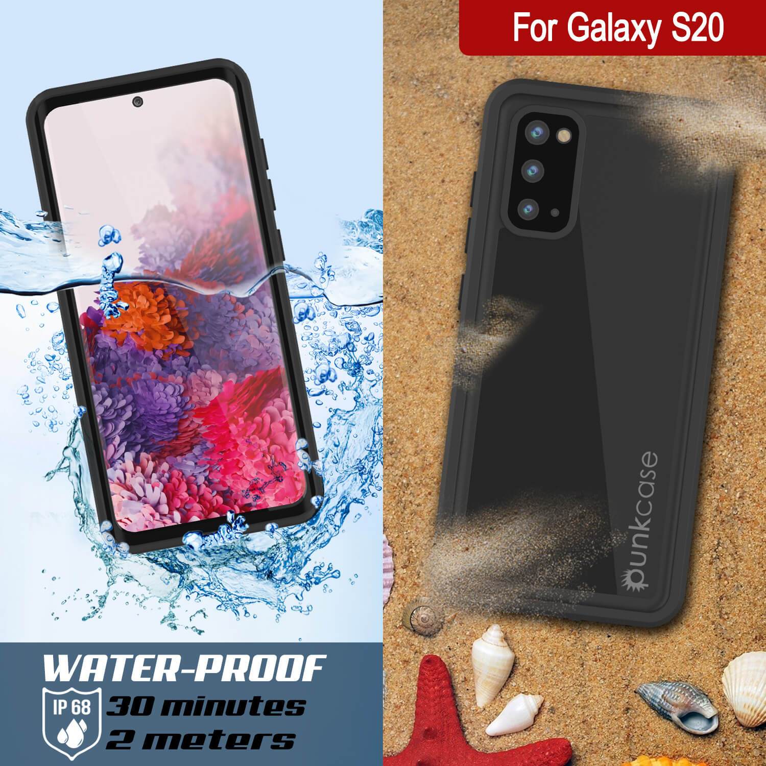 Galaxy S20 Waterproof Case, Punkcase StudStar White Thin 6.6ft Underwater IP68 Shock/Snow Proof