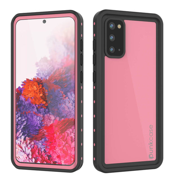 Galaxy S20 Waterproof Case PunkCase StudStar Pink Thin 6.6ft Underwater IP68 Shock/Snow Proof