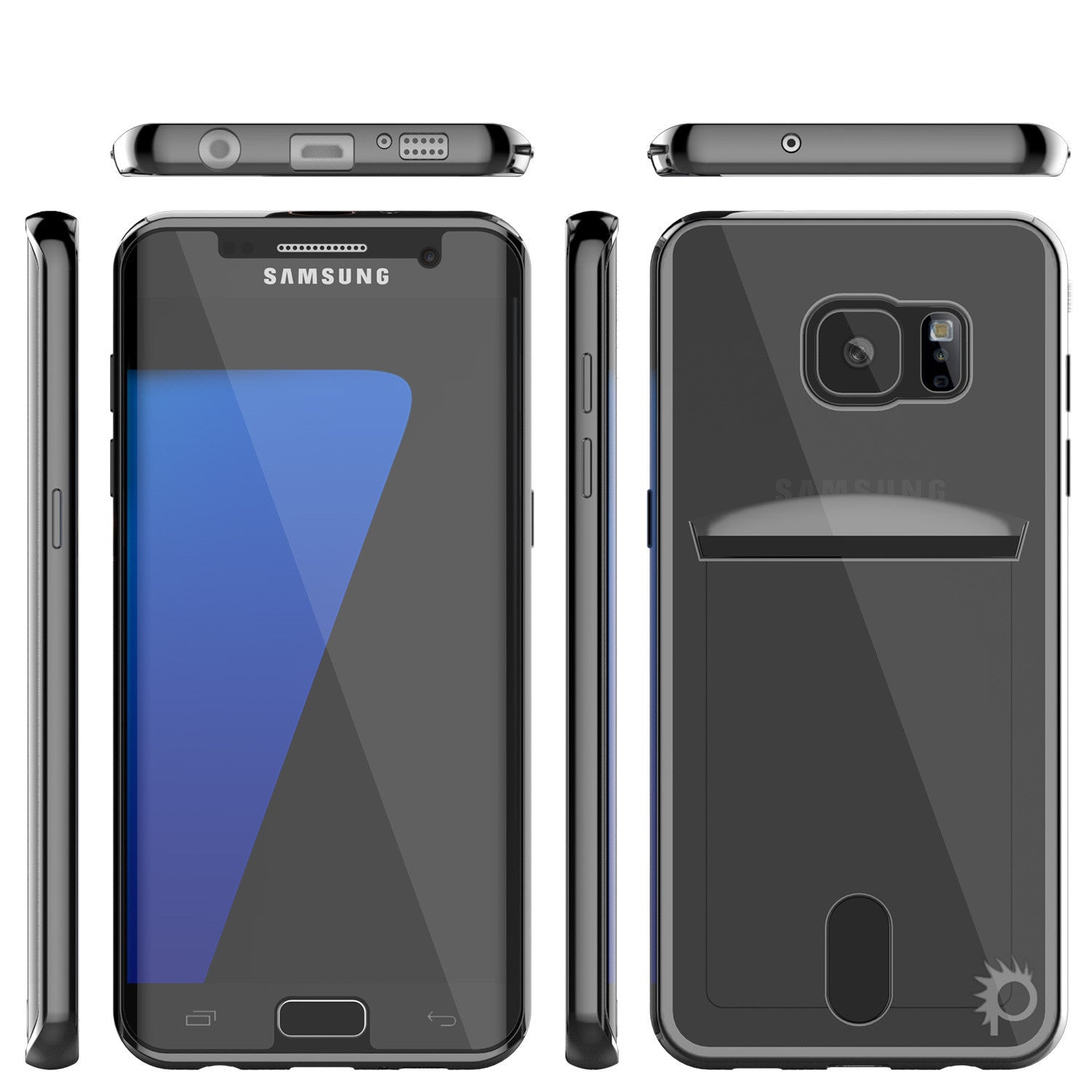 PUNKCASE - Lucid Series Premium Impact Case for Samsung S7 Edge | Black