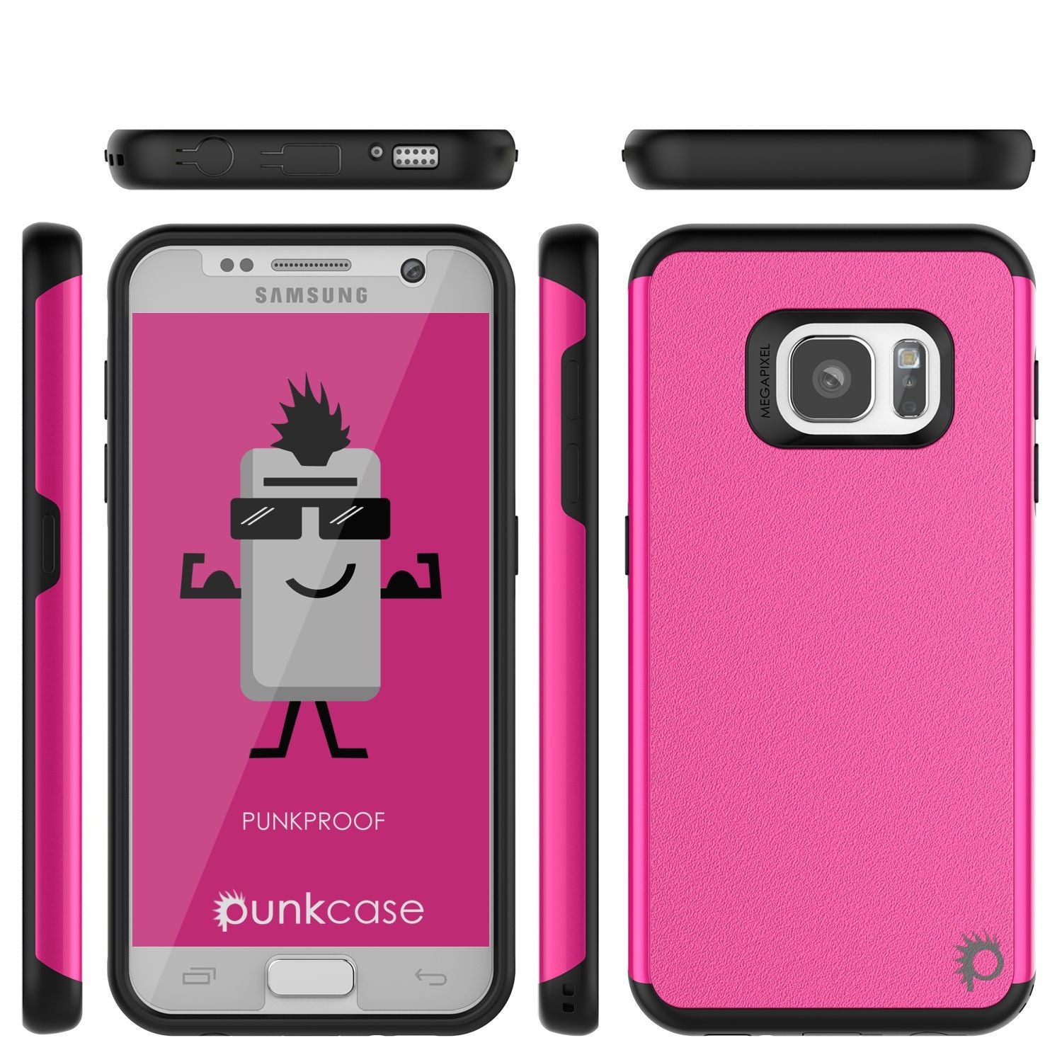 PUNKCASE - Galatic Series Protective Armor Case for Samsung S7 Edge | Pink