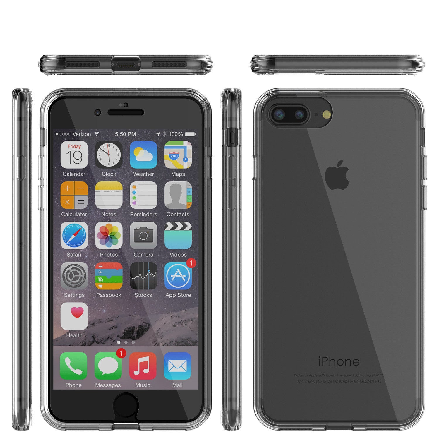 PUNKCASE - Lucid 2.0 Series Slick Frame Case for Apple IPhone 7+ Plus | Clear