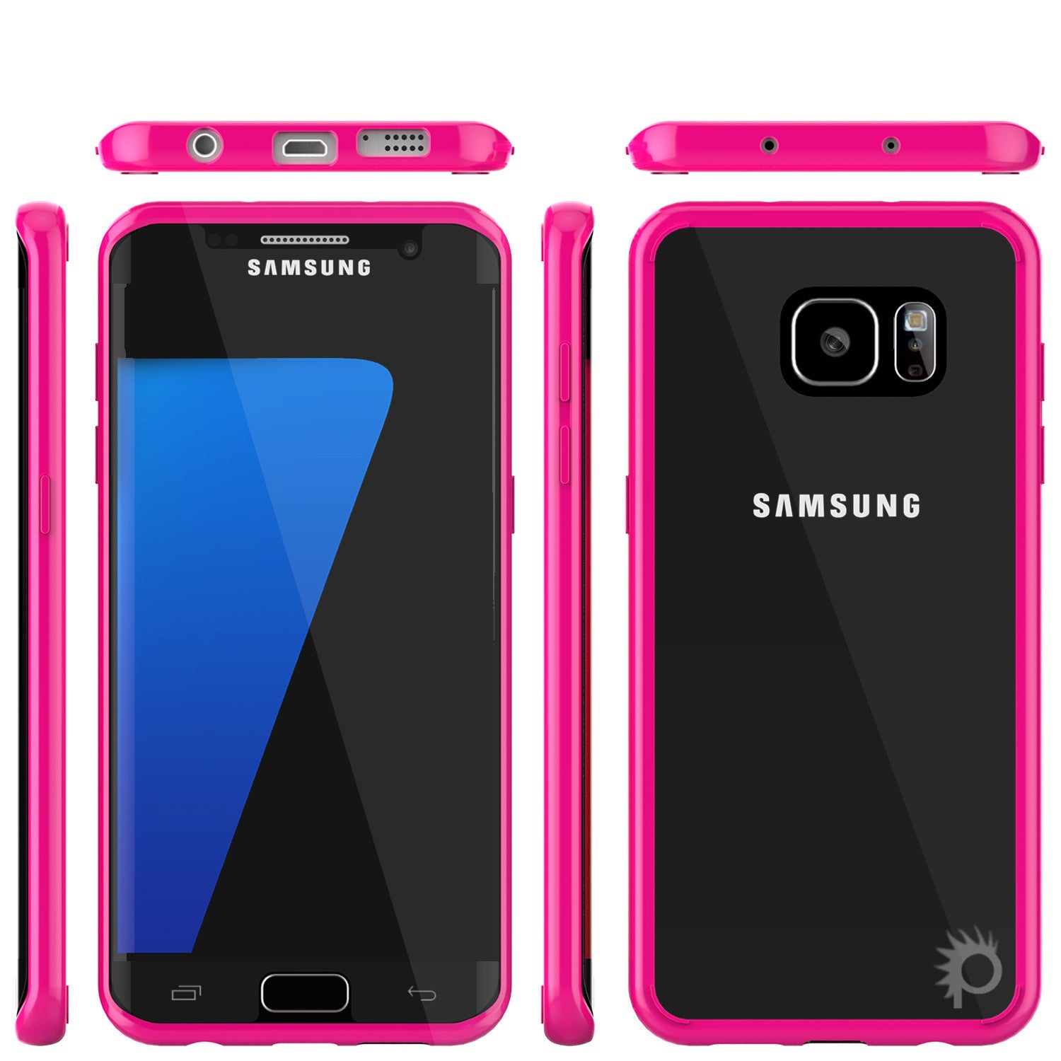 PUNKCASE - Lucid 2.0 Series Slick Frame Case for Samsung S7 Edge | Pink