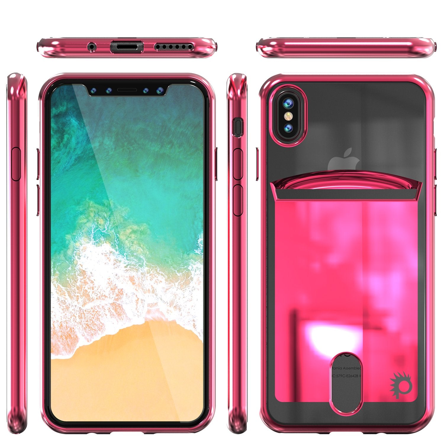 iPhone 8 Case, PUNKcase [LUCID Series] Slim Fit Protective Dual Layer Armor Cover W/ Scratch Resistant Screen Protector [Rose Pink]