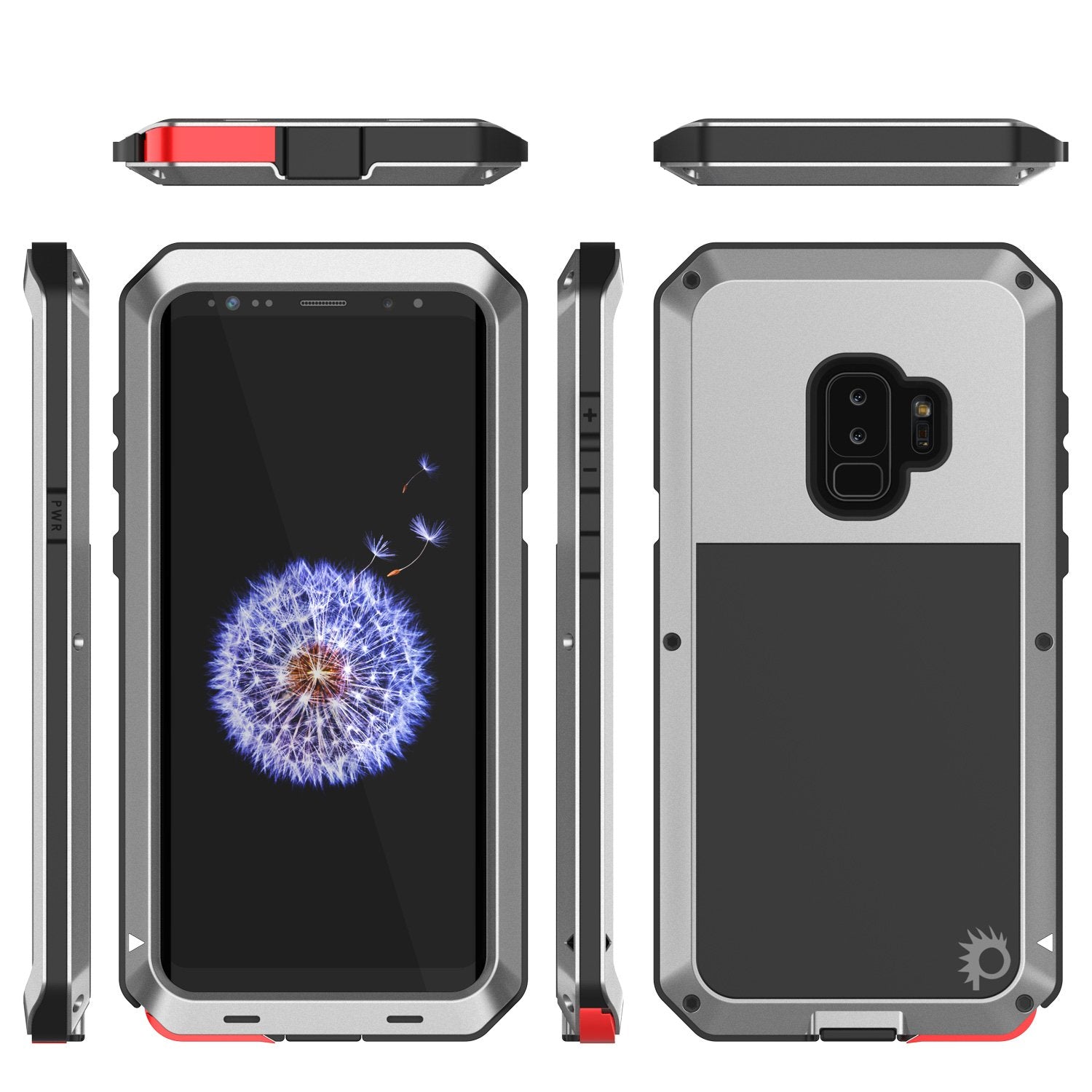 Galaxy S9 Plus Metal Case, Heavy Duty Military Grade Rugged Armor Cover [shock proof] Hybrid Full Body Hard Aluminum & TPU Design [non slip] W/ Prime Drop Protection for Samsung Galaxy S9 Plus [Silver]