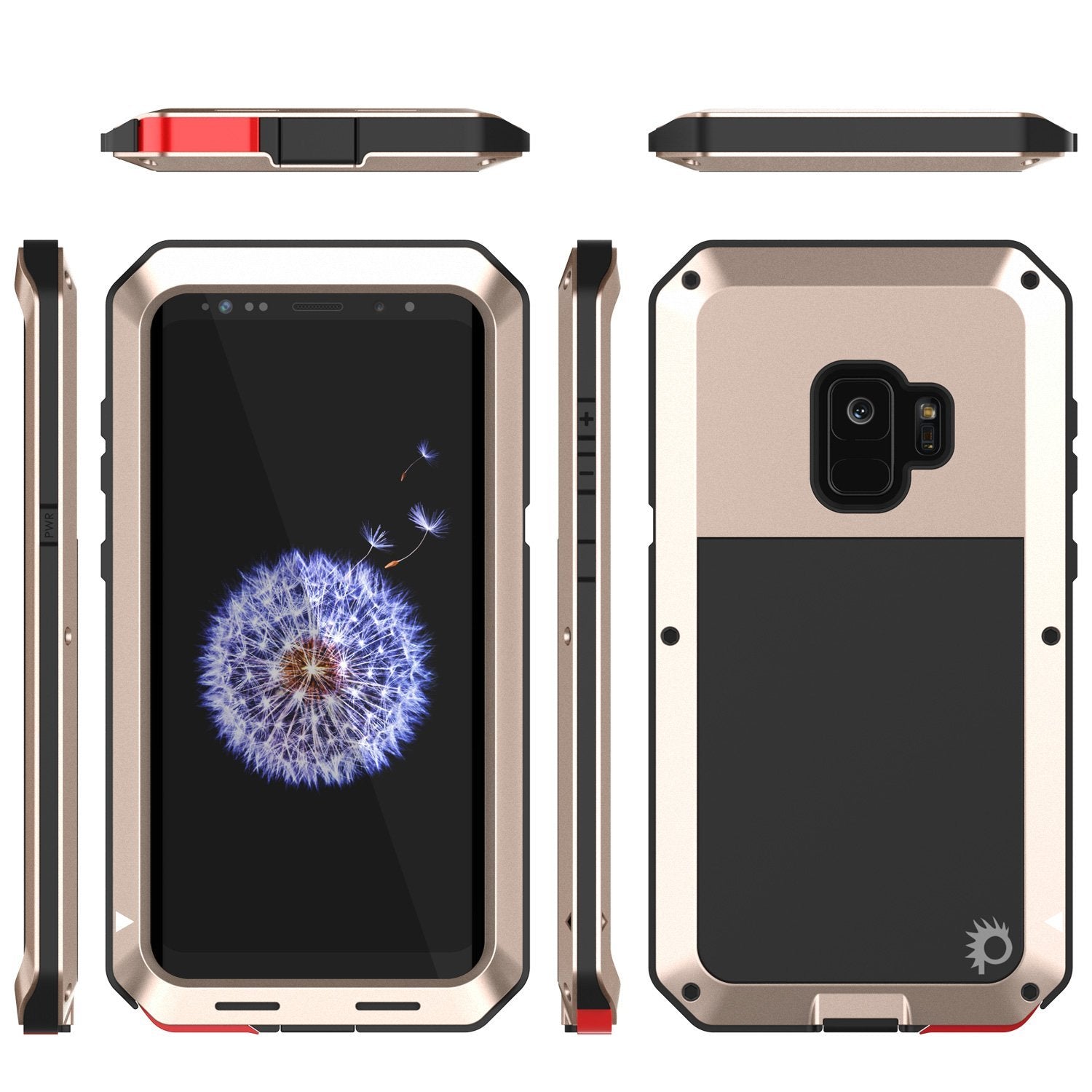 Galaxy S10 Metal Case, Heavy Duty Military Grade Rugged Armor Cover [Gold]