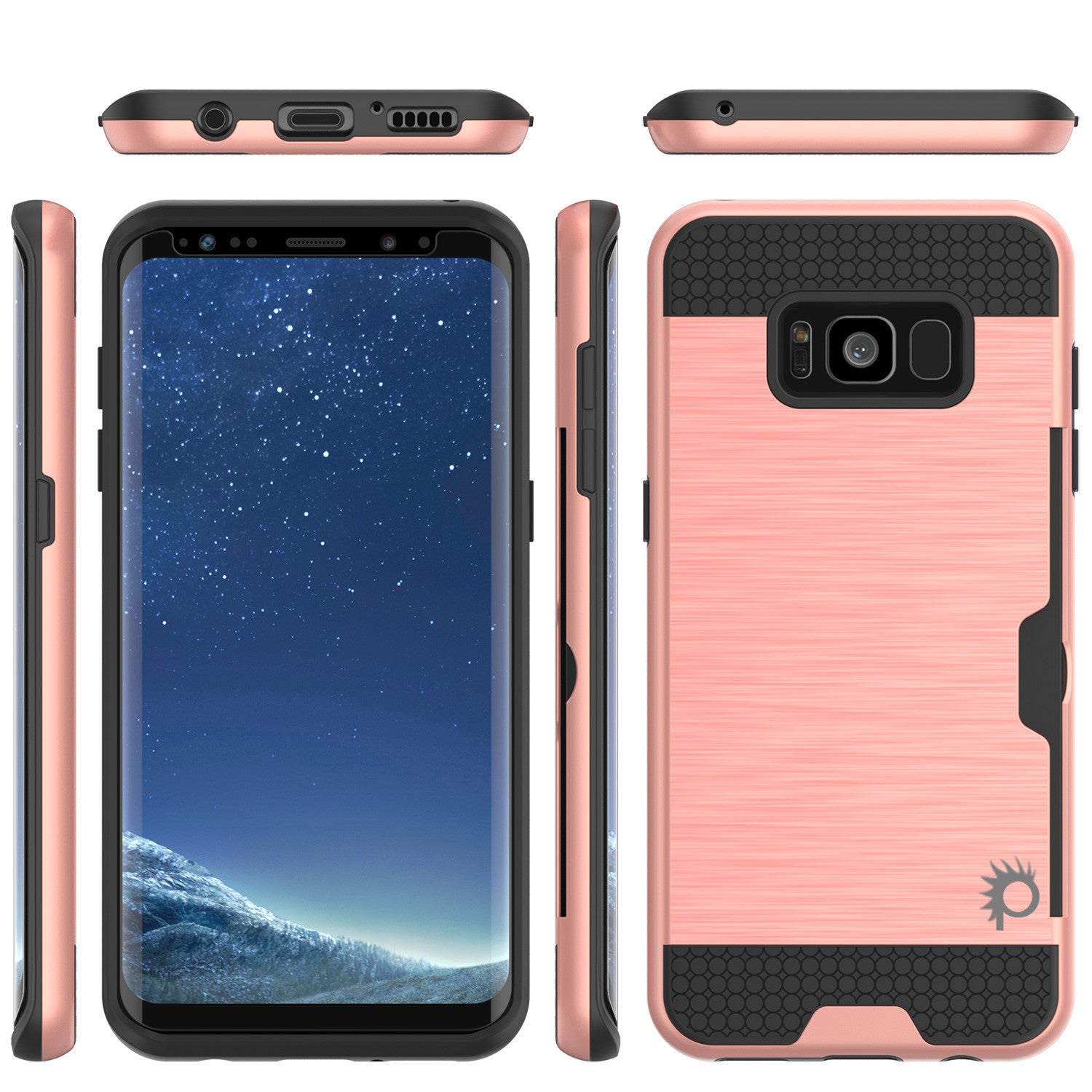 Galaxy S8 Case PunkCase SLOT Rose Series Slim Armor Soft Cover Case