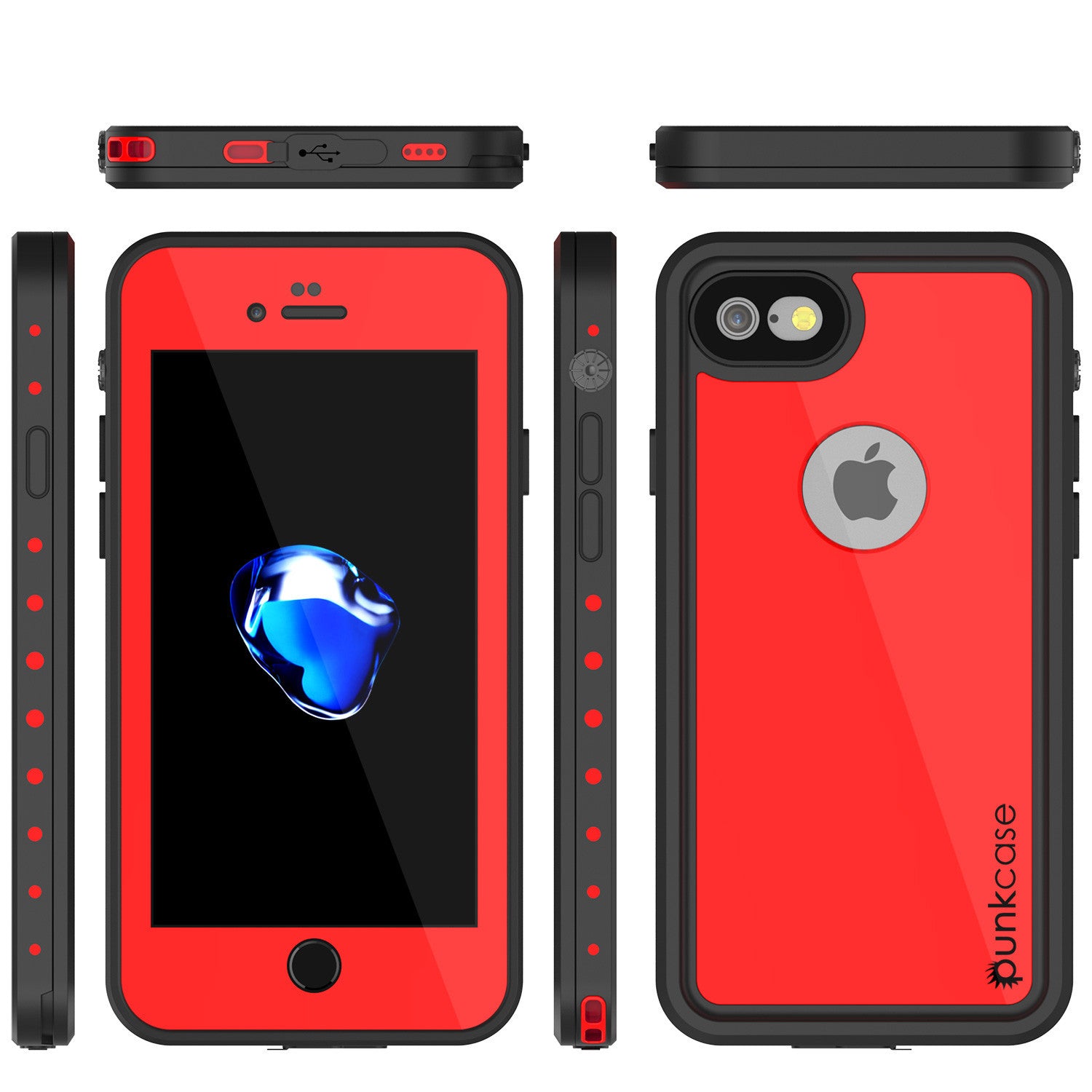 PUNKCASE - Studstar Series Snowproof Case for Apple IPhone 7 | Red