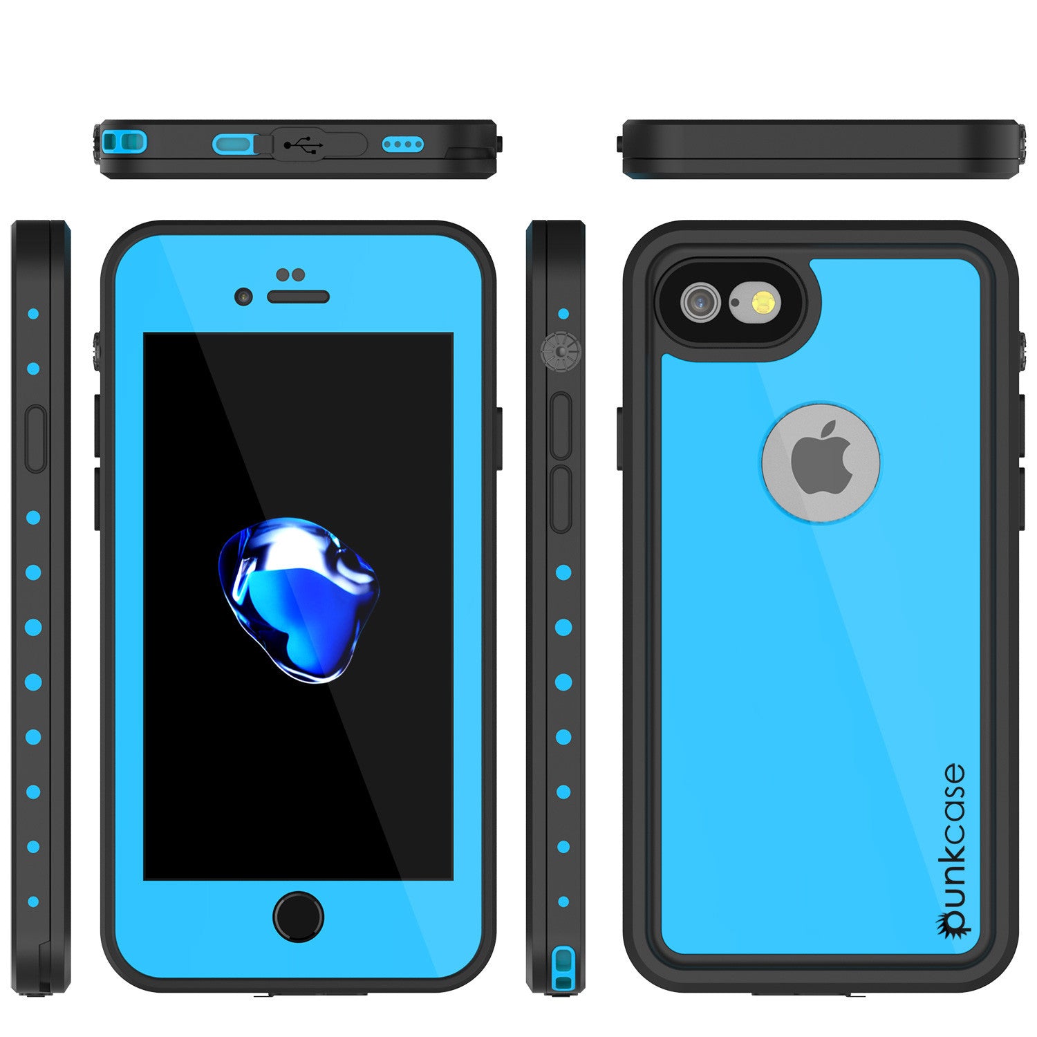 PUNKCASE - Studstar Series Snowproof Case for Apple IPhone 7 | Light Blue
