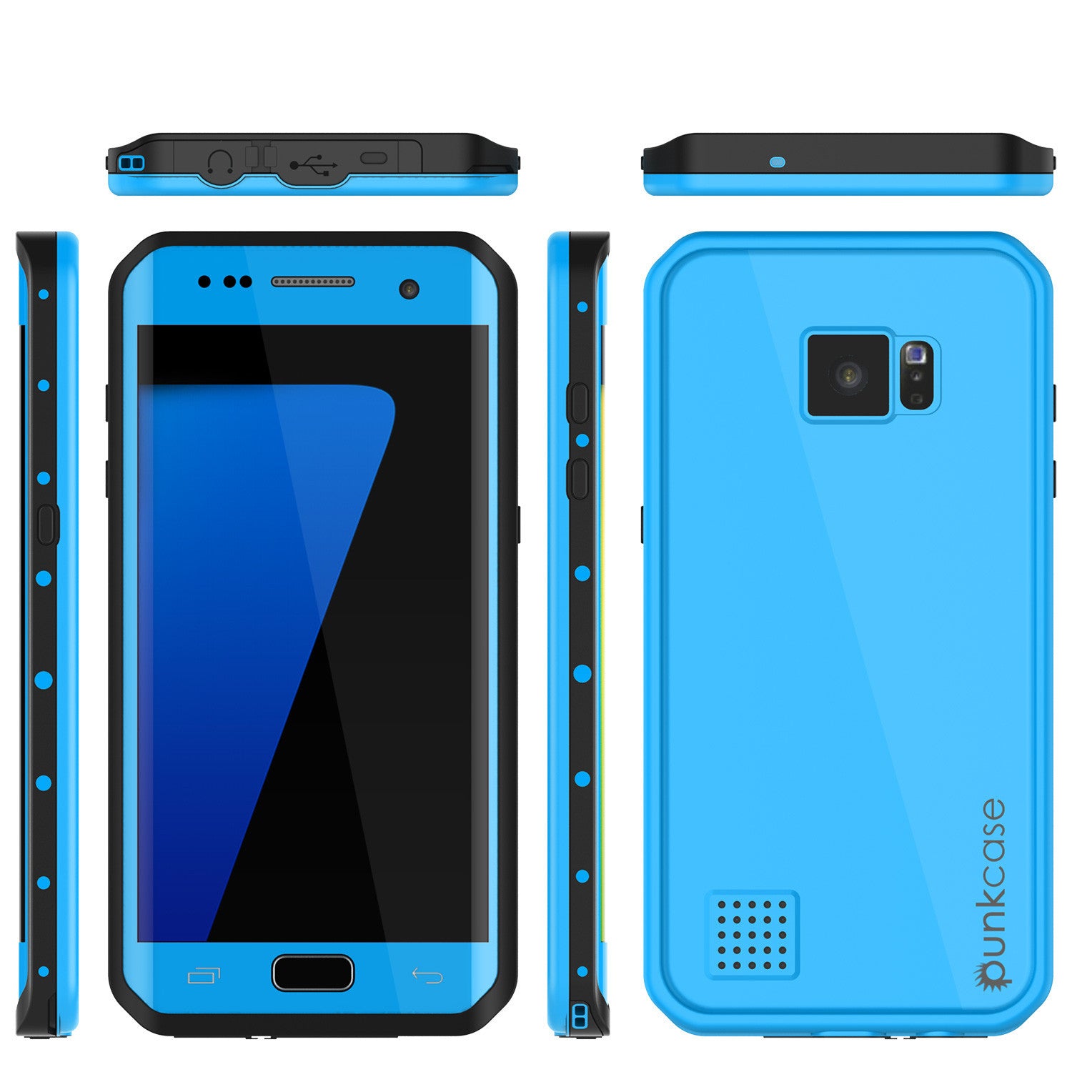 PUNKCASE - Studstar Series Snowproof Case for Galaxy S7 Edge | Light Blue