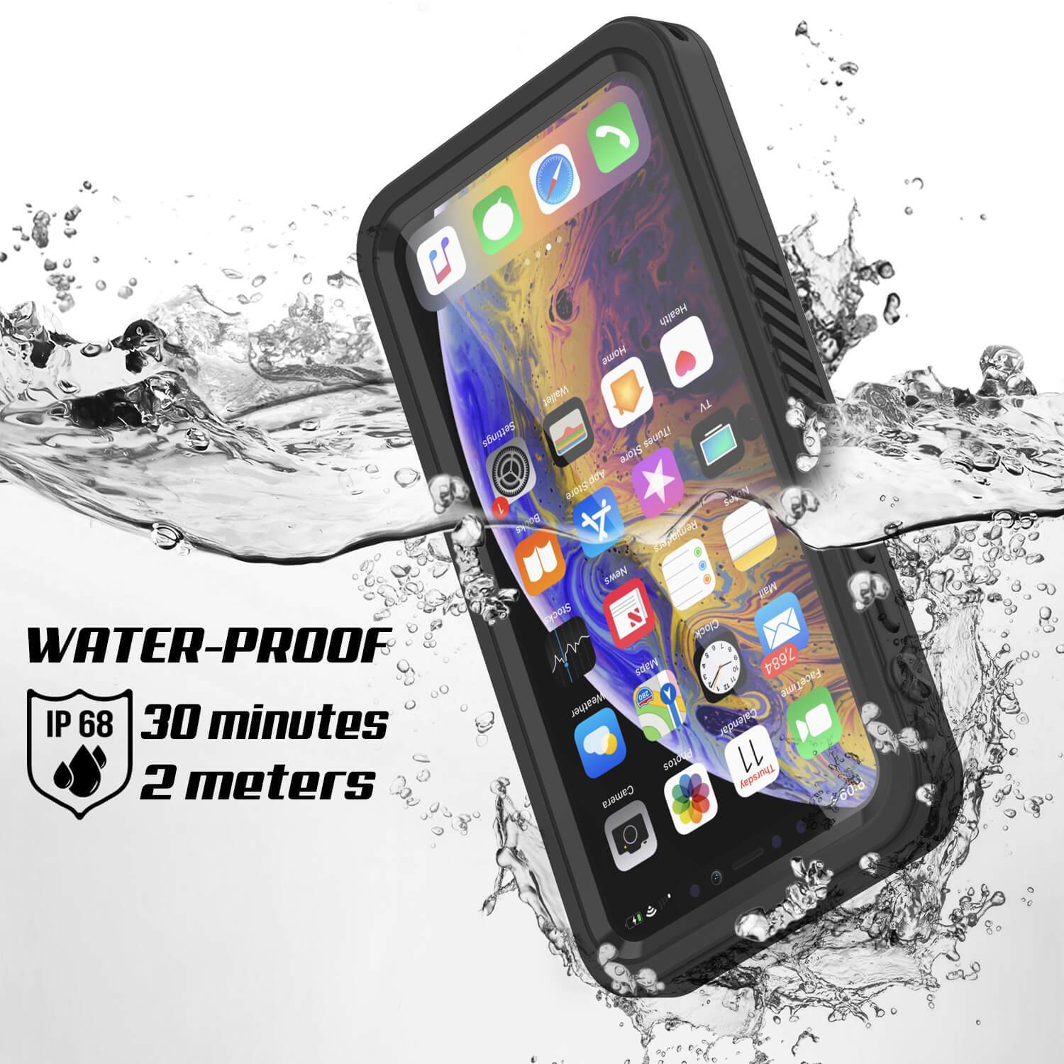 iPhone 11 Waterproof Case, Punkcase [Extreme Series] Armor Cover W/ Built In Screen Protector [Black]