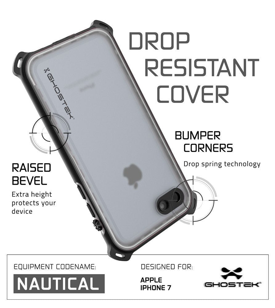 GHOSTEK - Nautical Series Waterproof Case for Apple iPhone 7 | White