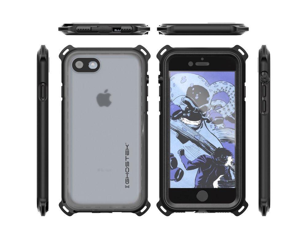 iPhone  8  Waterproof Case, Ghostek Nautical Series for iPhone  8  | Slim Underwater Protection | Ultra Fit | Swimming (Black)