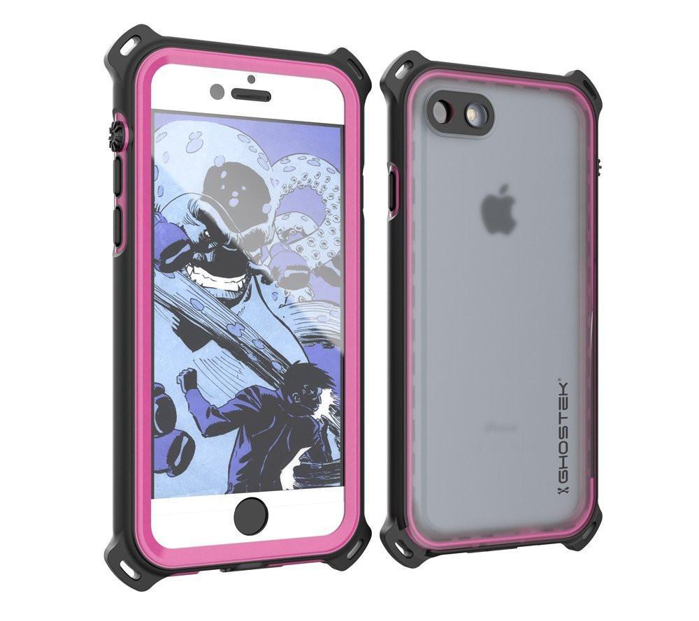 iPhone  8  Waterproof Case, Ghostek Nautical Series for iPhone  8  | Slim Underwater Protection | Adventure Duty | Ultra Fit | Swimming (Pink)